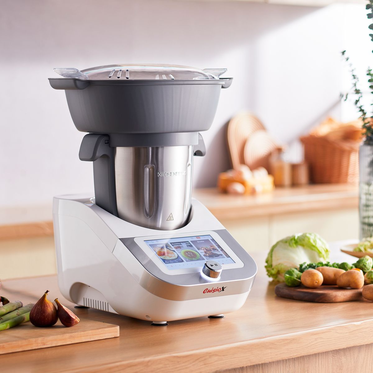 Voir la diapositive 3 : KITCHENCOOK Robot cuiseur multifonction connecté CUISIO X - Blanc
