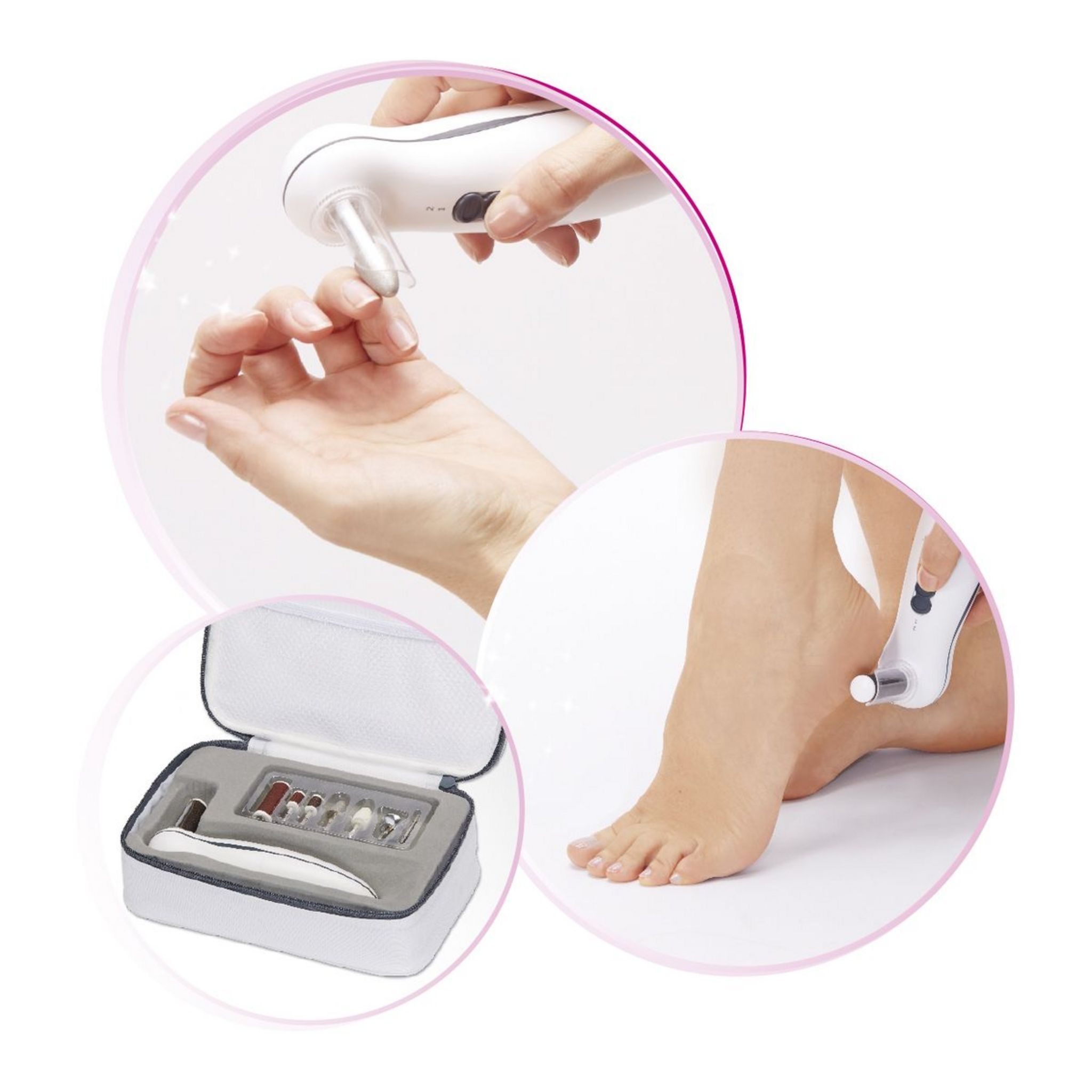 Voir la diapositive 2 : LANAFORM Set manucure et pédicure LA130510 - Blanc