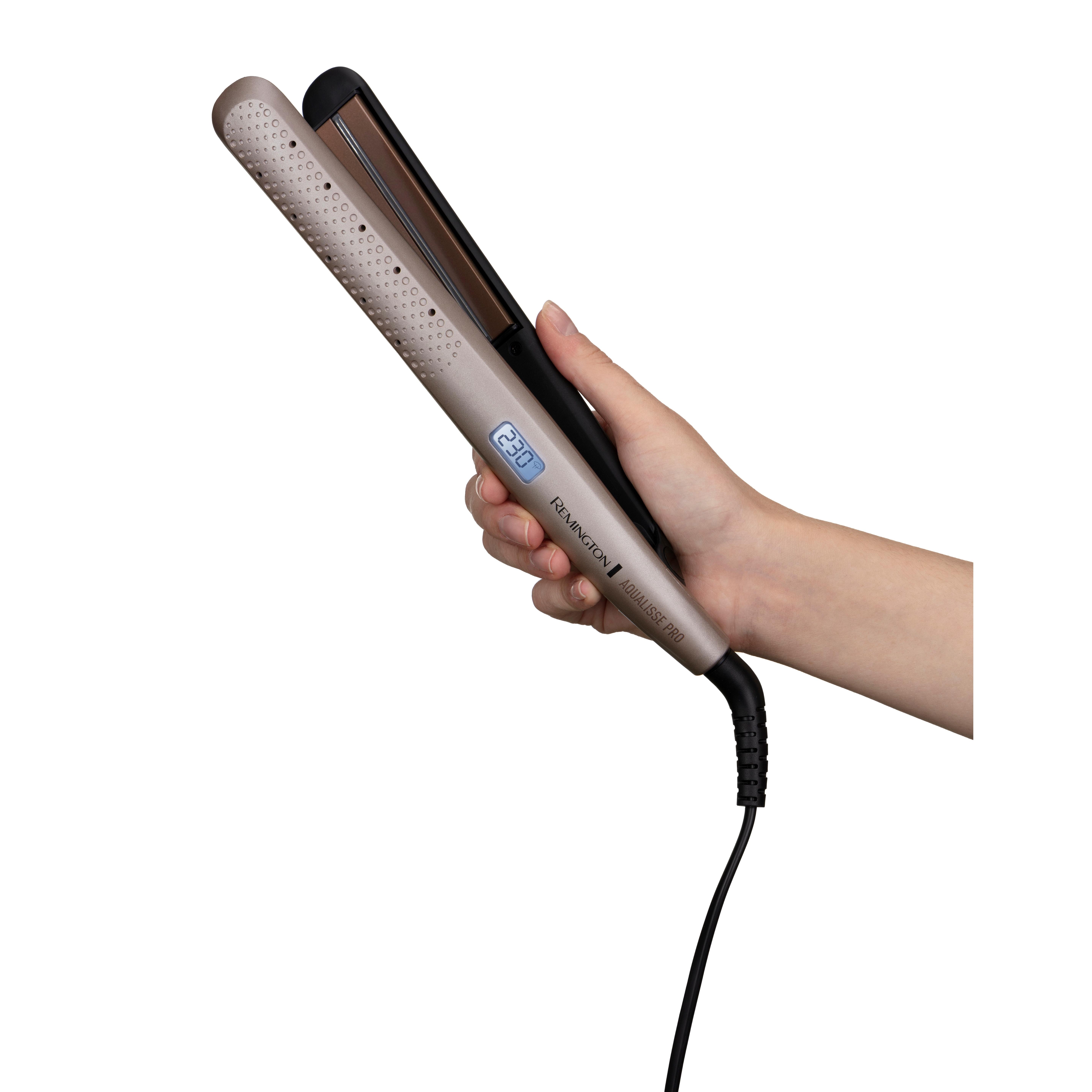 Voir la diapositive 5 : REMINGTON Lisseur séchant Aqualisse Pro S7972 - Bronze