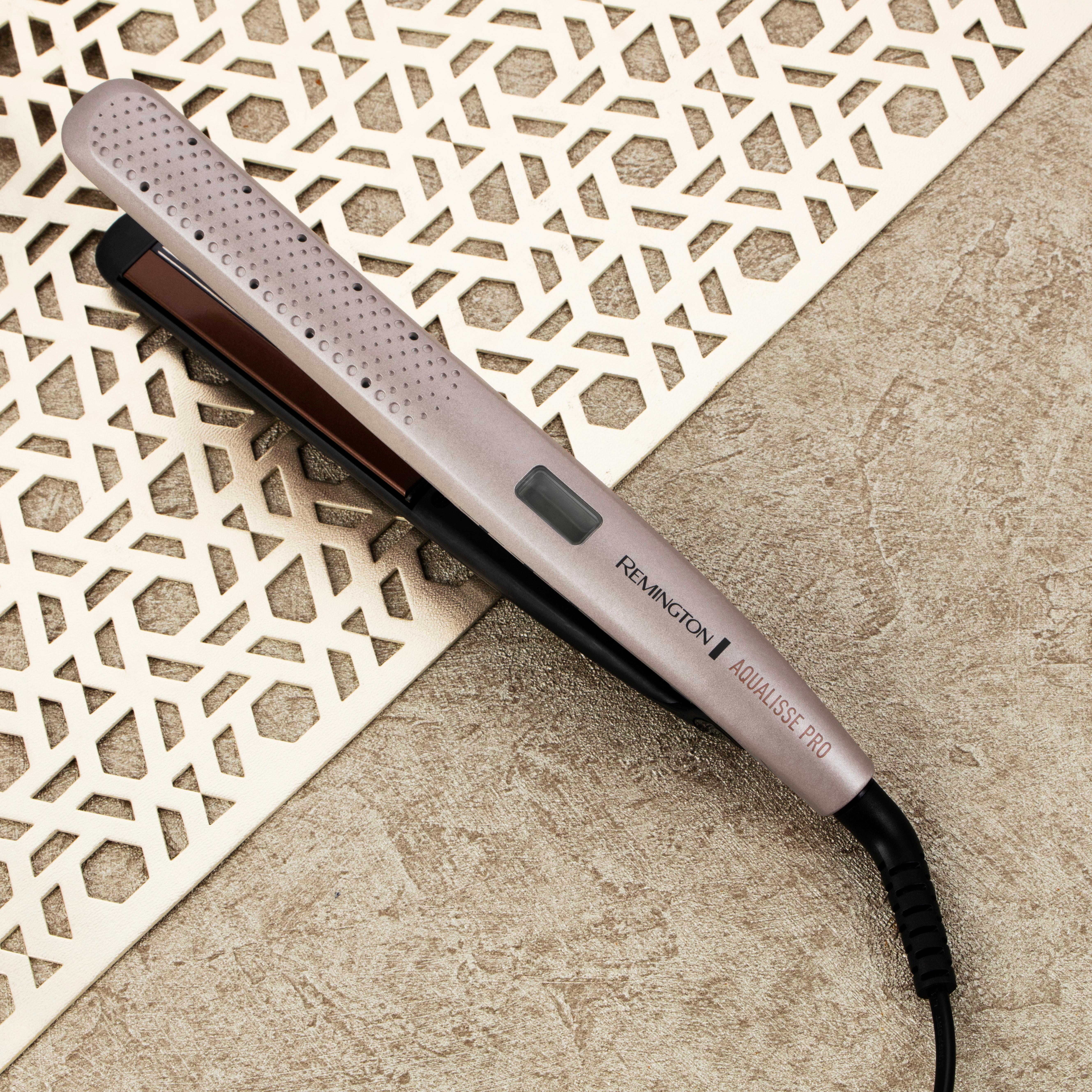 Voir la diapositive 6 : REMINGTON Lisseur séchant Aqualisse Pro S7972 - Bronze