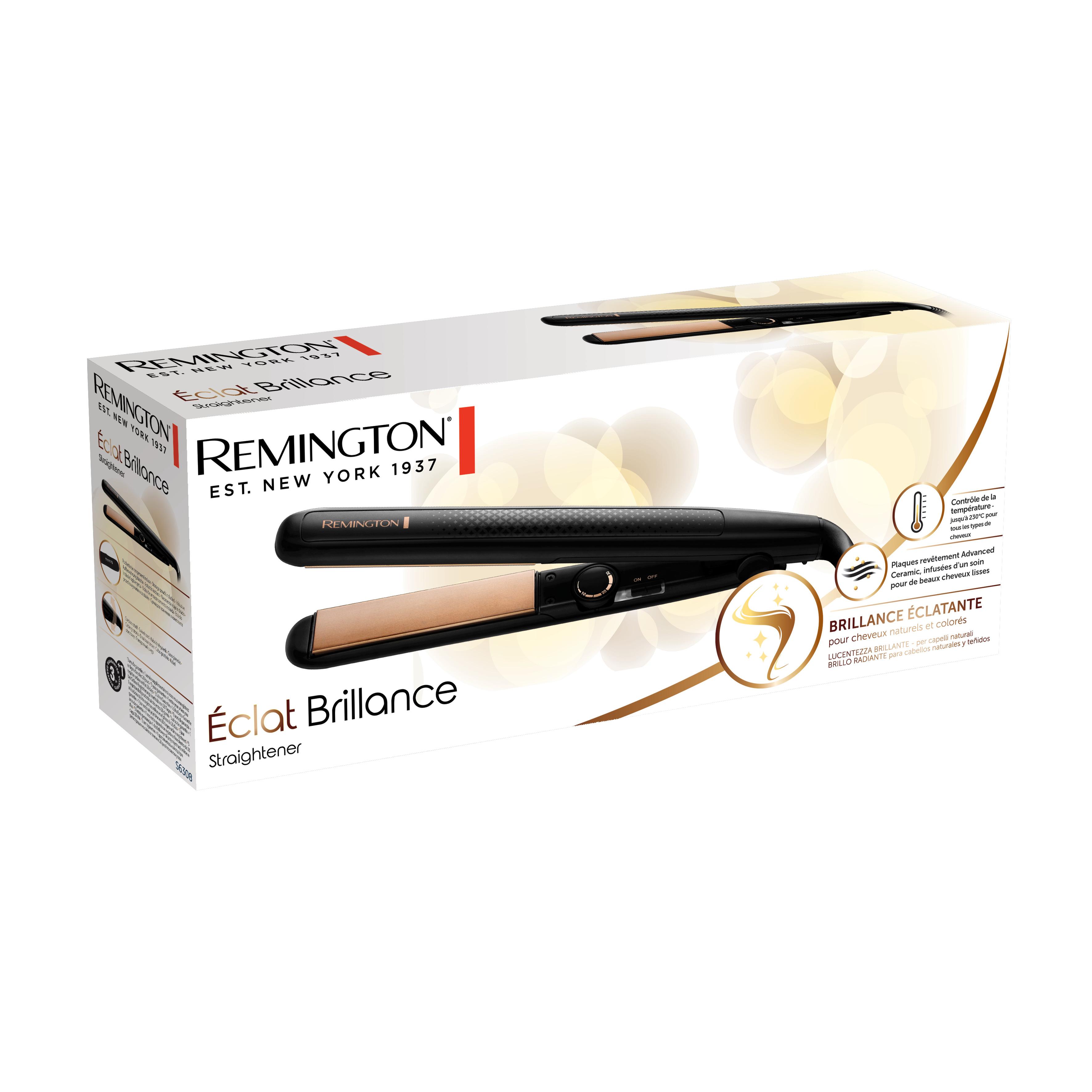 Voir la diapositive 2 : REMINGTON Lisseur céramique S6308 - Noir
