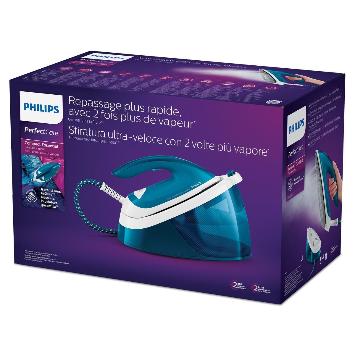 PHILIPS Centrale vapeur GC6840 - Bleu