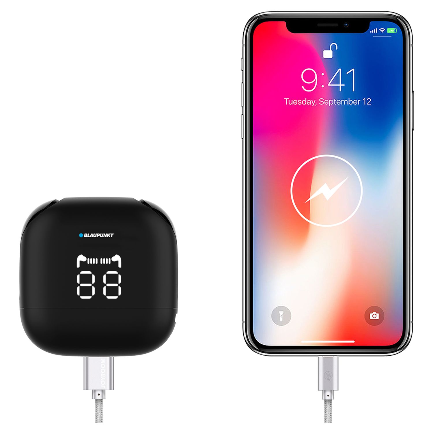 Voir la diapositive 2 : BLAUPUNKT Écouteurs sans fil Bluetooth avec étui de charge - BLP4970 - Noir