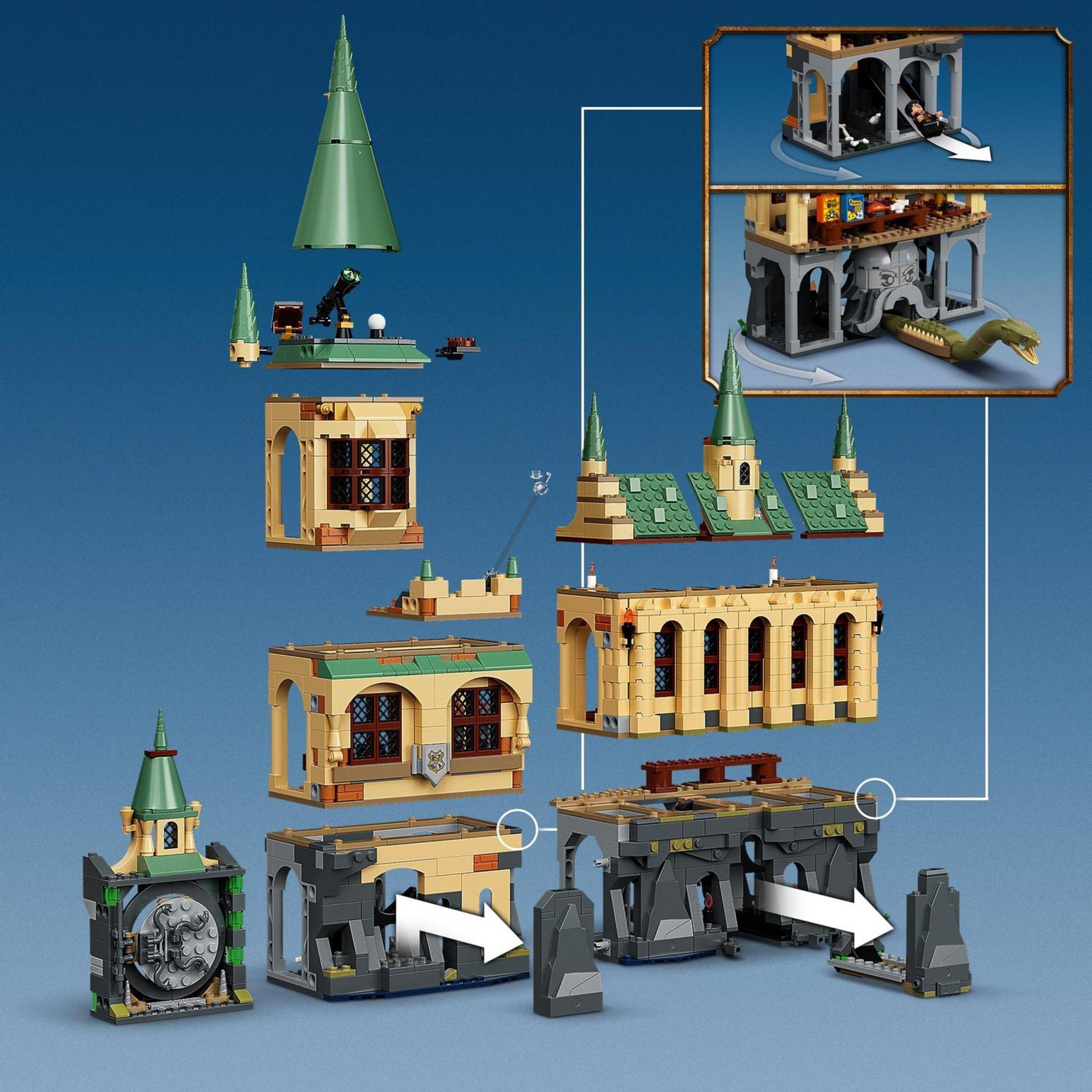 Voir la diapositive 4 : LEGO Harry Potter 76389 - Chambre des secrets de Poudlard
