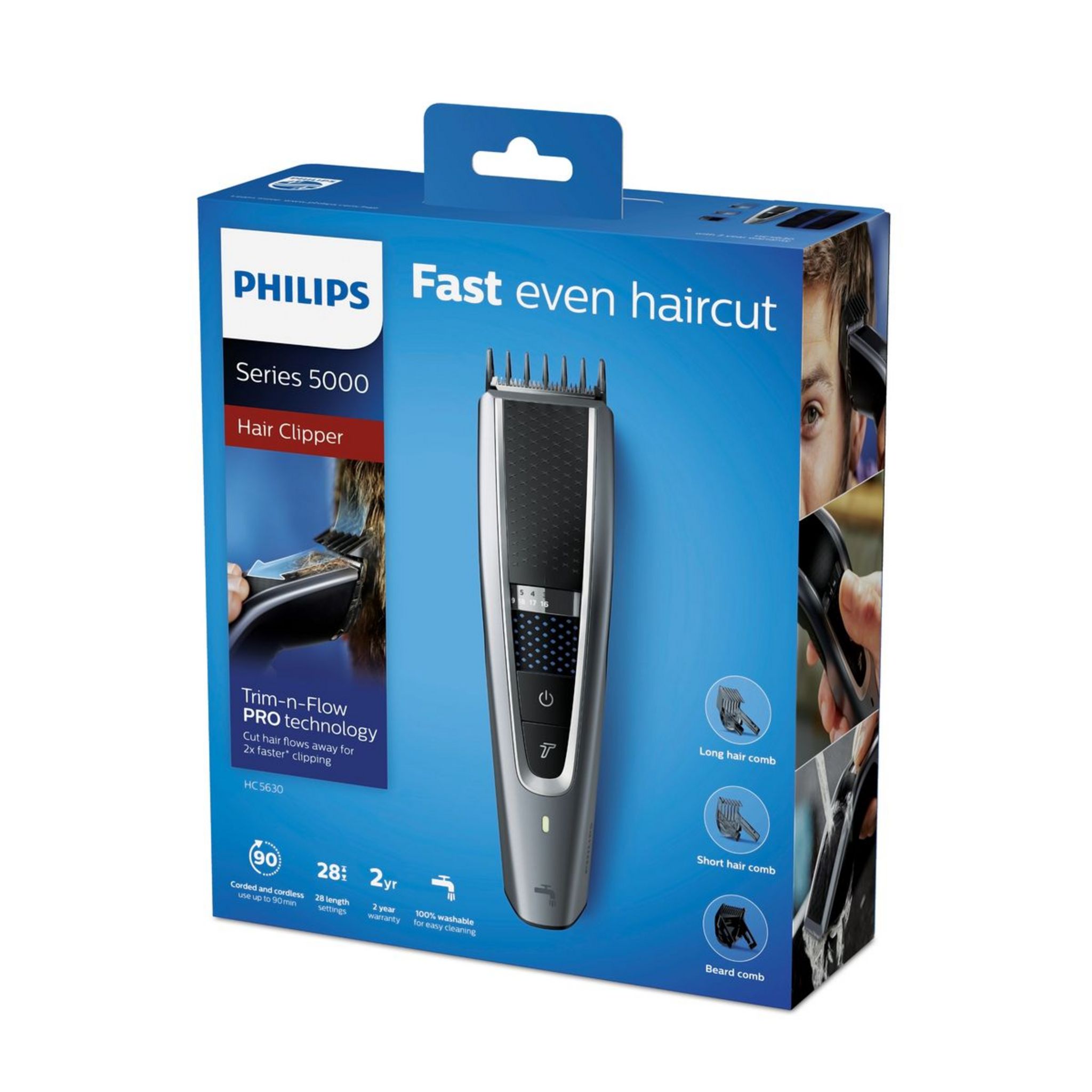 Voir la diapositive 5 : PHILIPS Tondeuse cheveux HC5630/15 - Gris