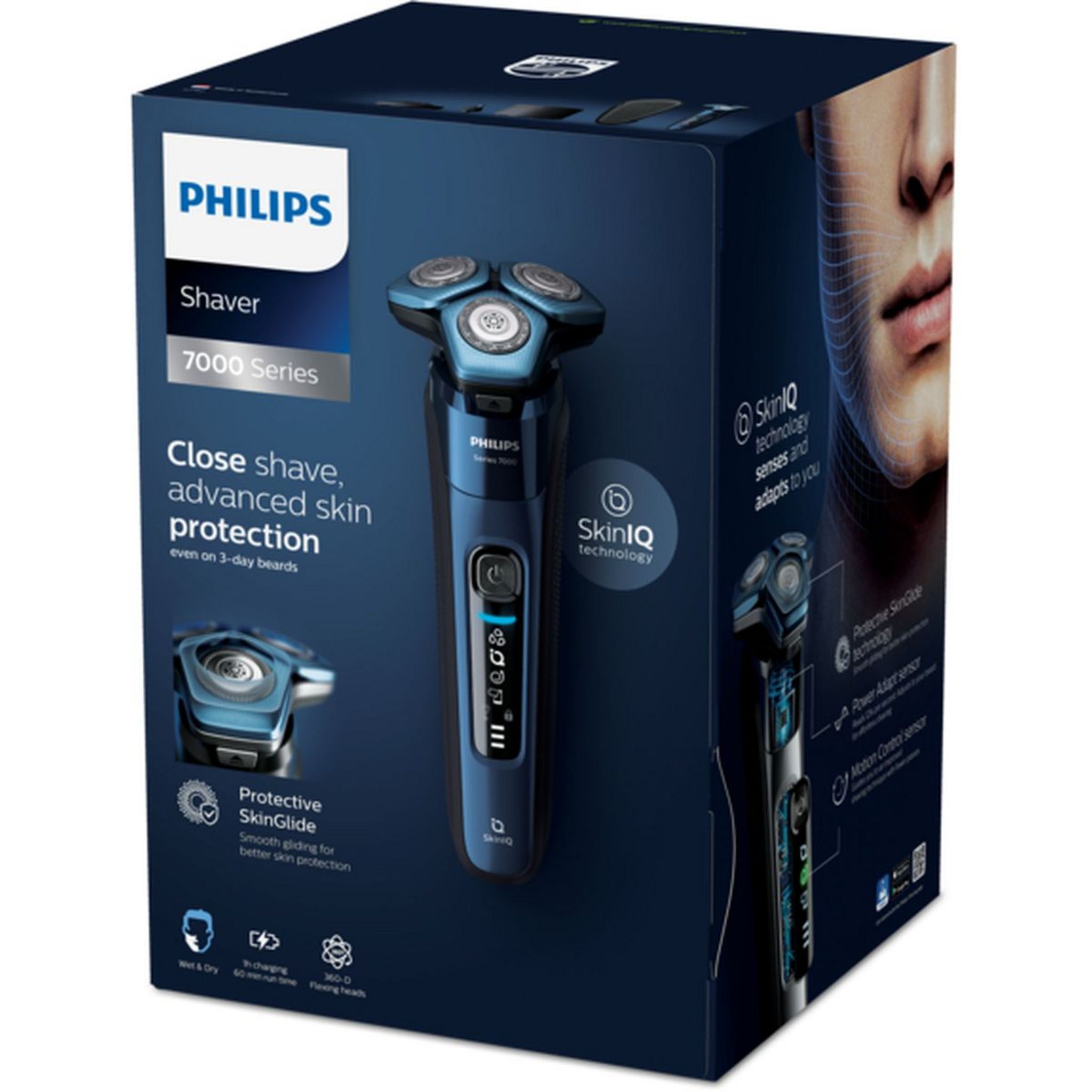 Voir la diapositive 4 : PHILIPS Rasoir électrique S7782/53 - Bleu nuit