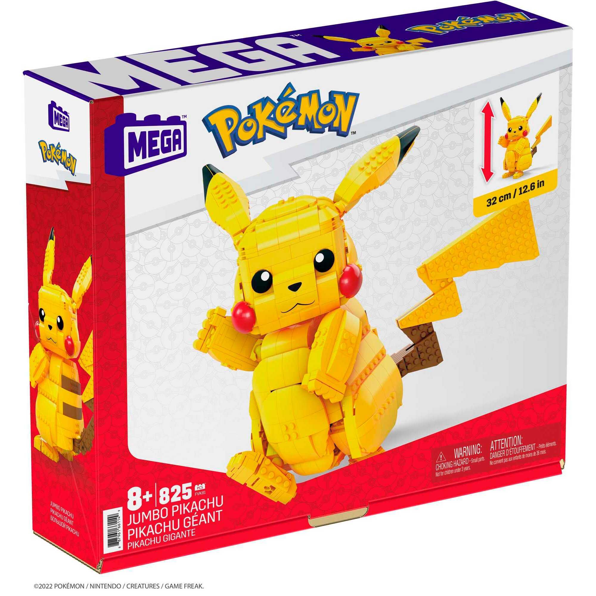 Voir la diapositive 2 : MATTEL Pikachu géant - Pokémon à construire Mega Blocks
