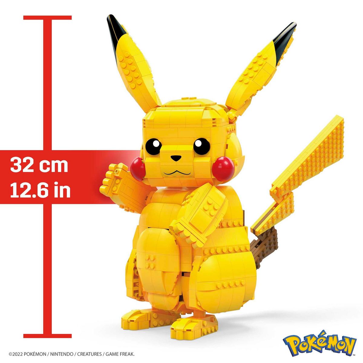 MATTEL Pikachu géant - Pokémon à construire Mega Blocks