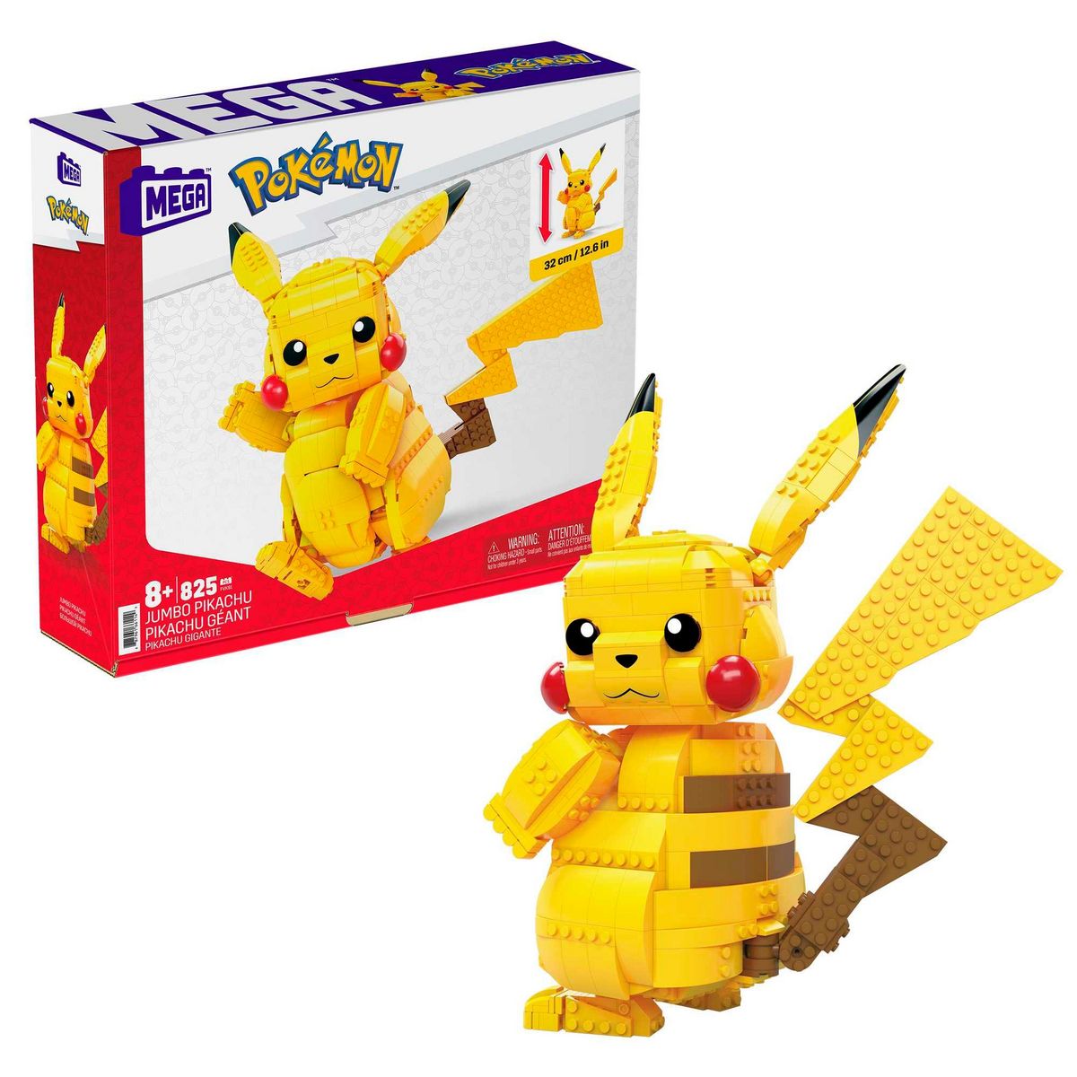 MATTEL Pikachu géant - Pokémon à construire Mega Blocks