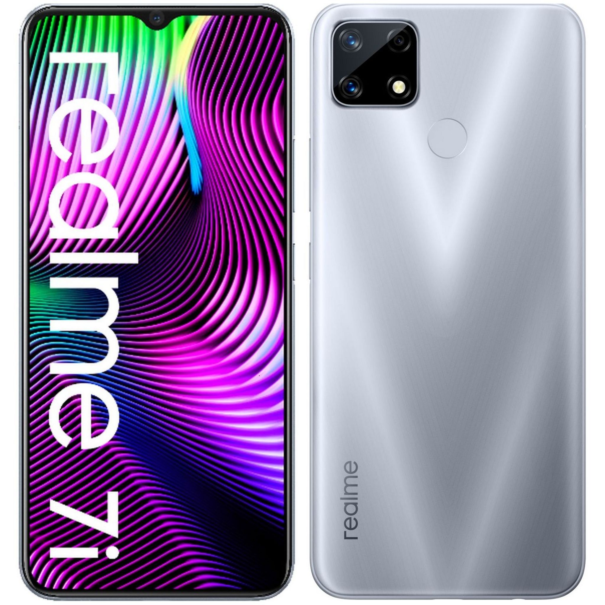 Voir la diapositive 1 : REALME Smartphone 7i  64 Go  6.5 pouces  Argent  4G  Double Sim