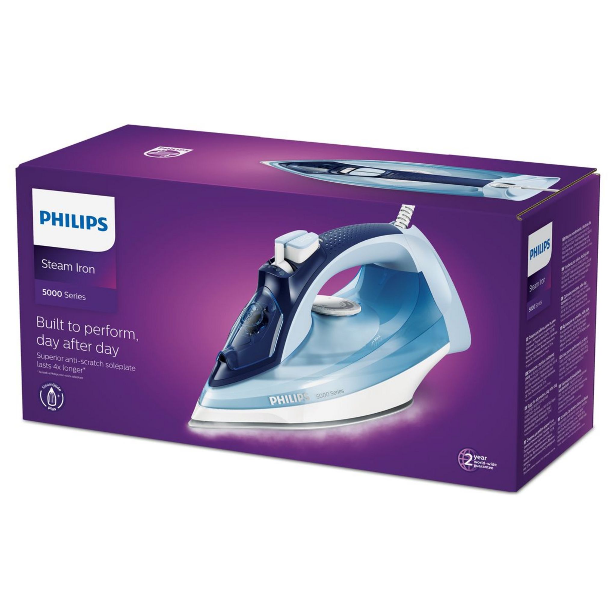 Voir la diapositive 4 : PHILIPS Fer à repasser DST5030/25 - Bleu