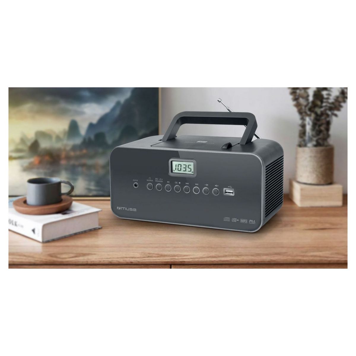 MUSE Radio CD/MP3/USB - M-28 DG - Noir