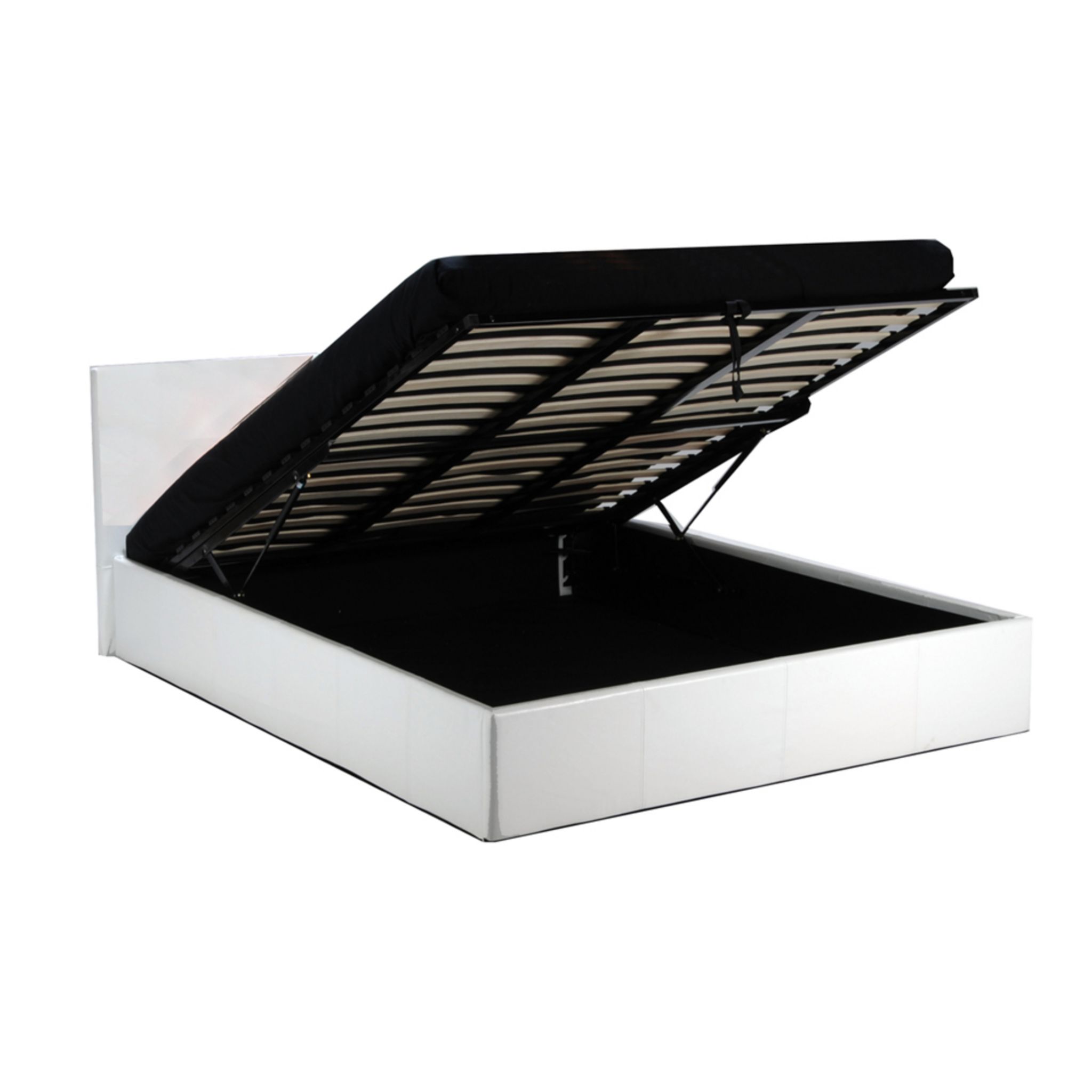 Voir la diapositive 3 : Lit coffre 160 x 200 cm avec tête de lit et sommier COSTA