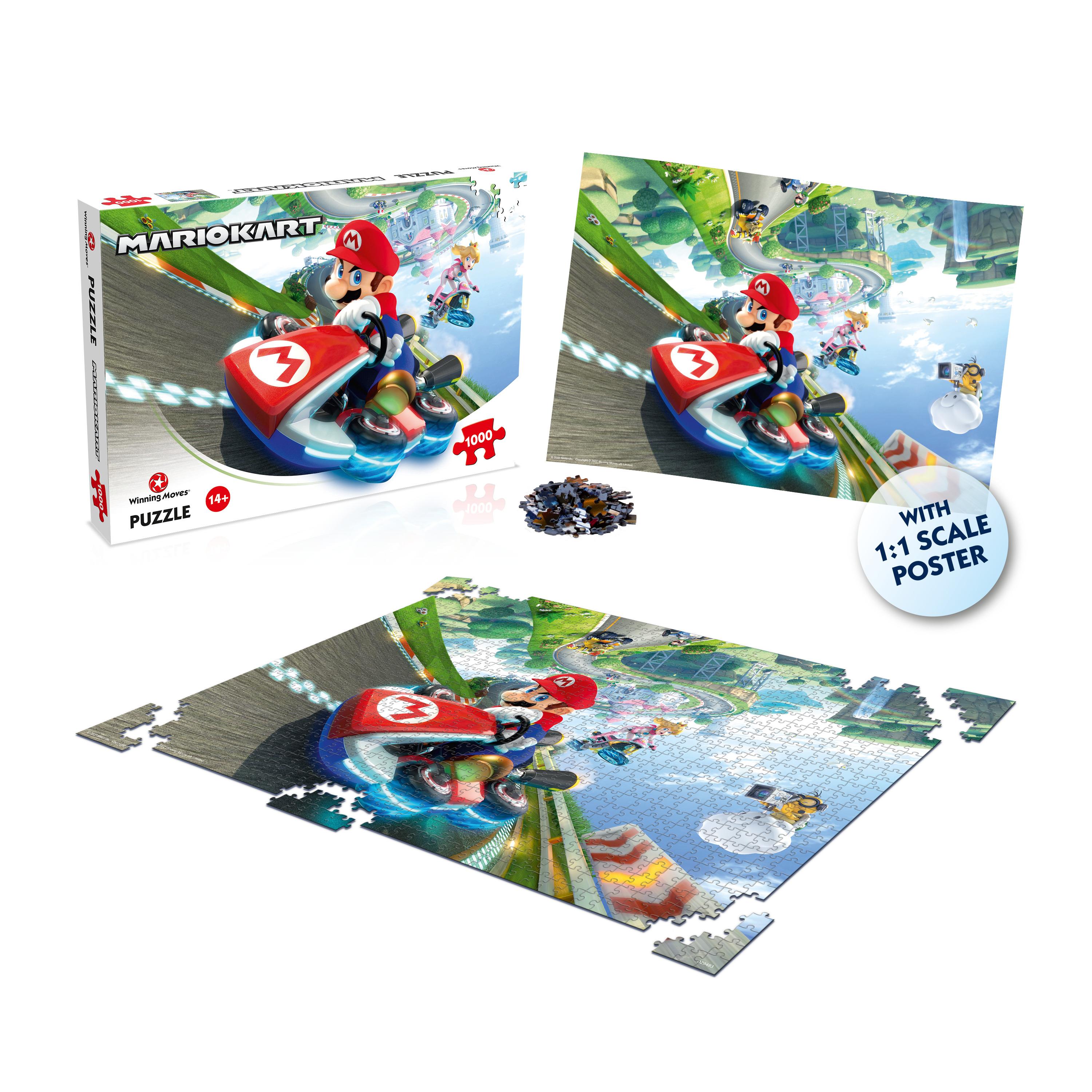 Voir la diapositive 3 : WINNING MOVES Puzzle 1000 pièces Mario Kart Fun Racer