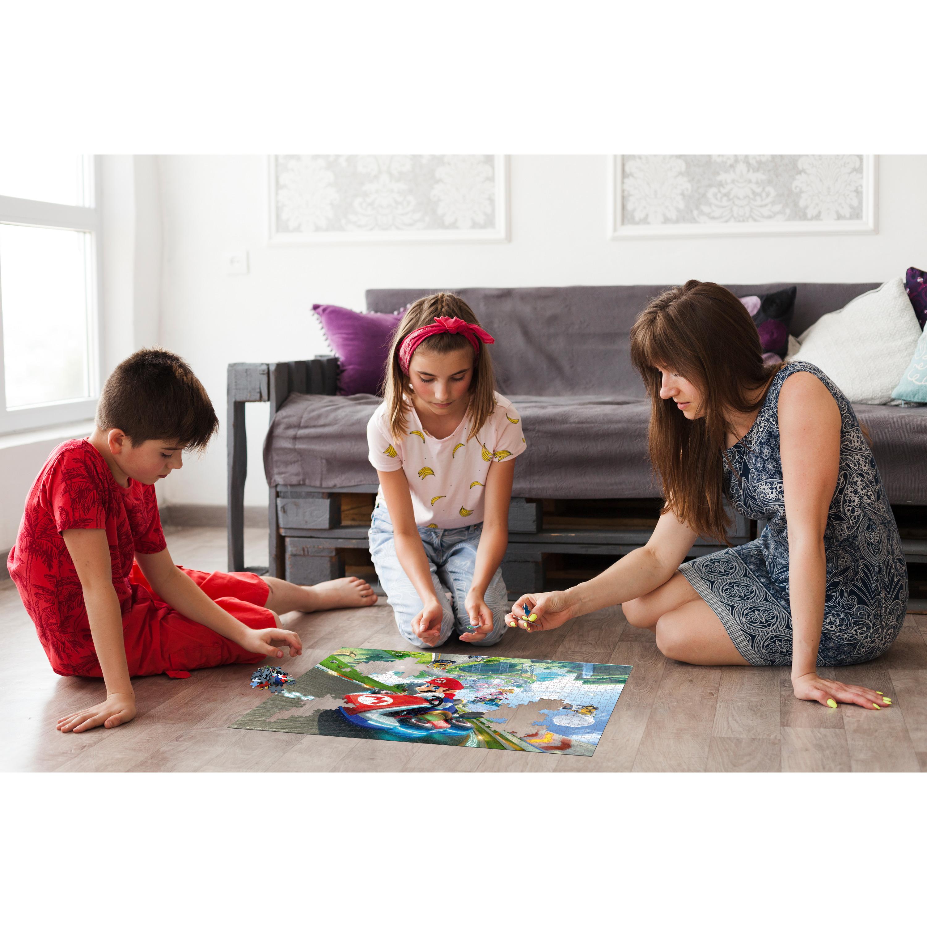 Voir la diapositive 8 : WINNING MOVES Puzzle 1000 pièces Mario Kart Fun Racer