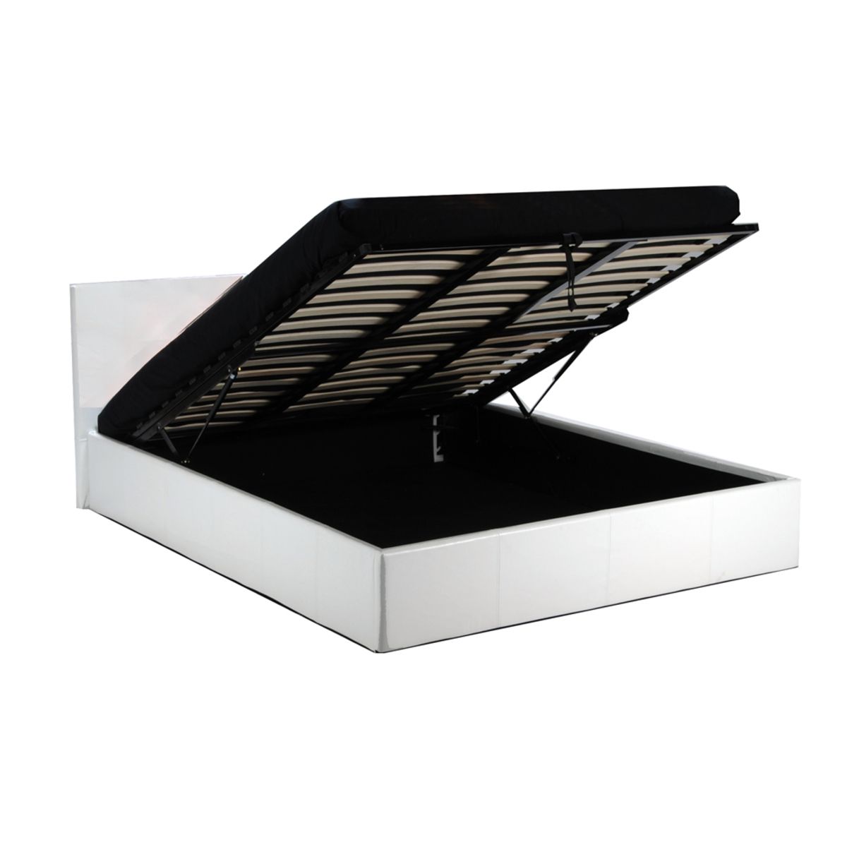 Lit coffre 140 x 190 cm avec tête de lit et sommier COSTA