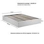 Voir la diapositive 3 : Lit coffre TORINO 160 x 200 cm + sommier TIVOLI
