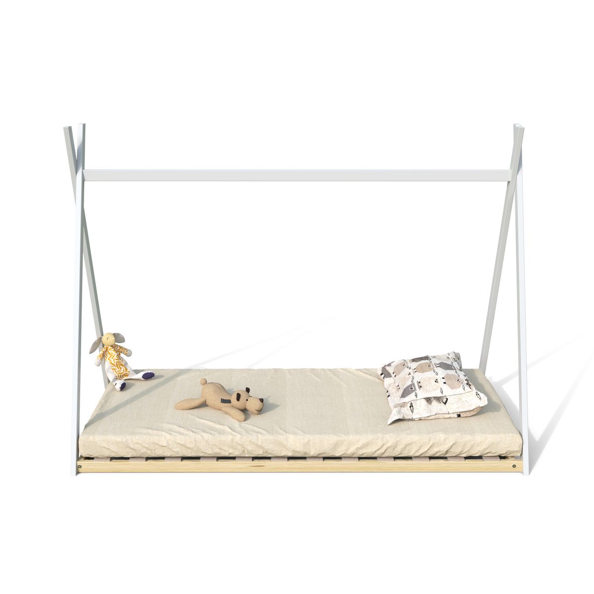 Lit cabane enfant  90 x 190 cm avec sommier APACHE