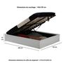 Voir la diapositive 3 : Lit coffre adulte 140 x 190 cm + sommier TIVOLI