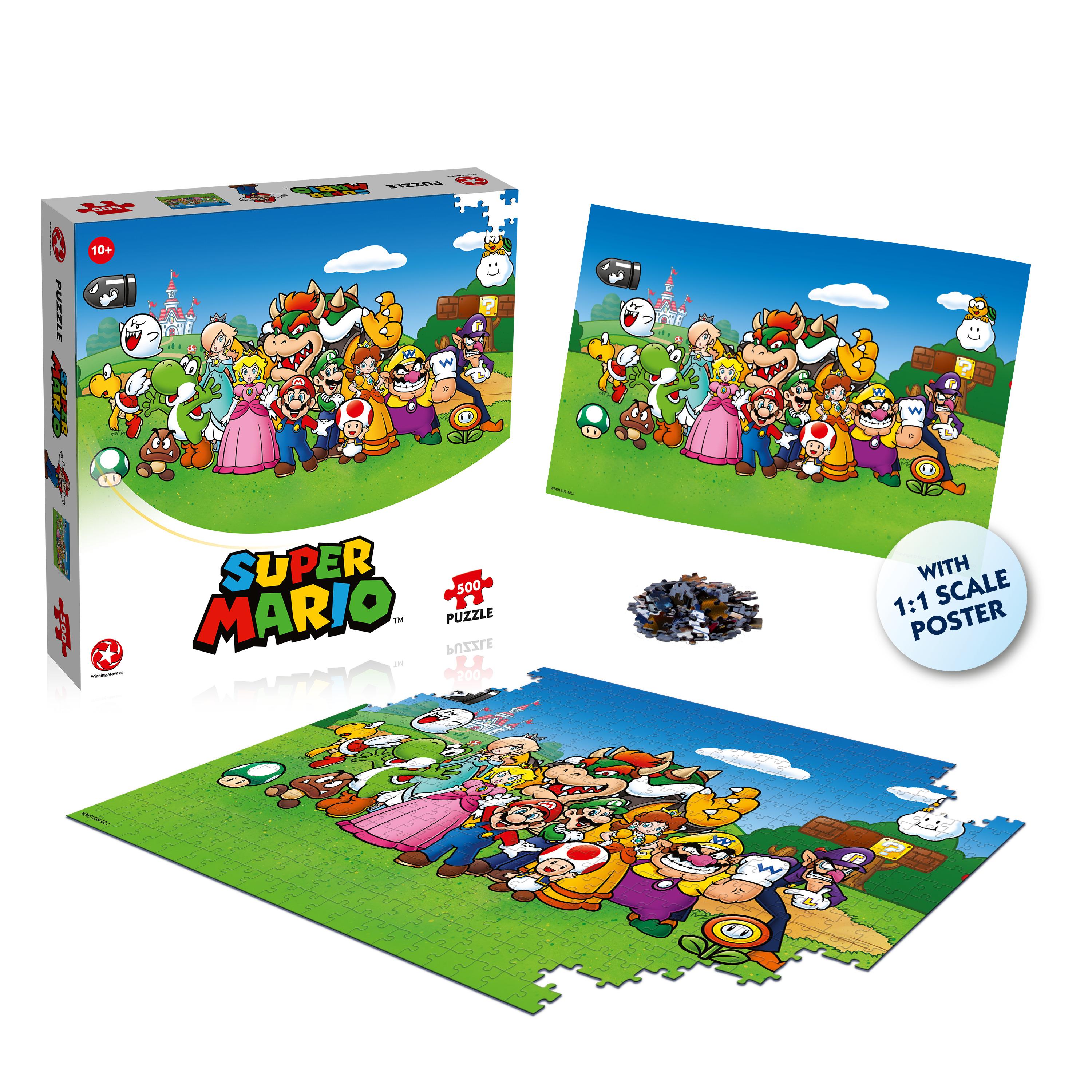 Voir la diapositive 3 : WINNING MOVES Puzzle 500 pièces Super Mario and Friends