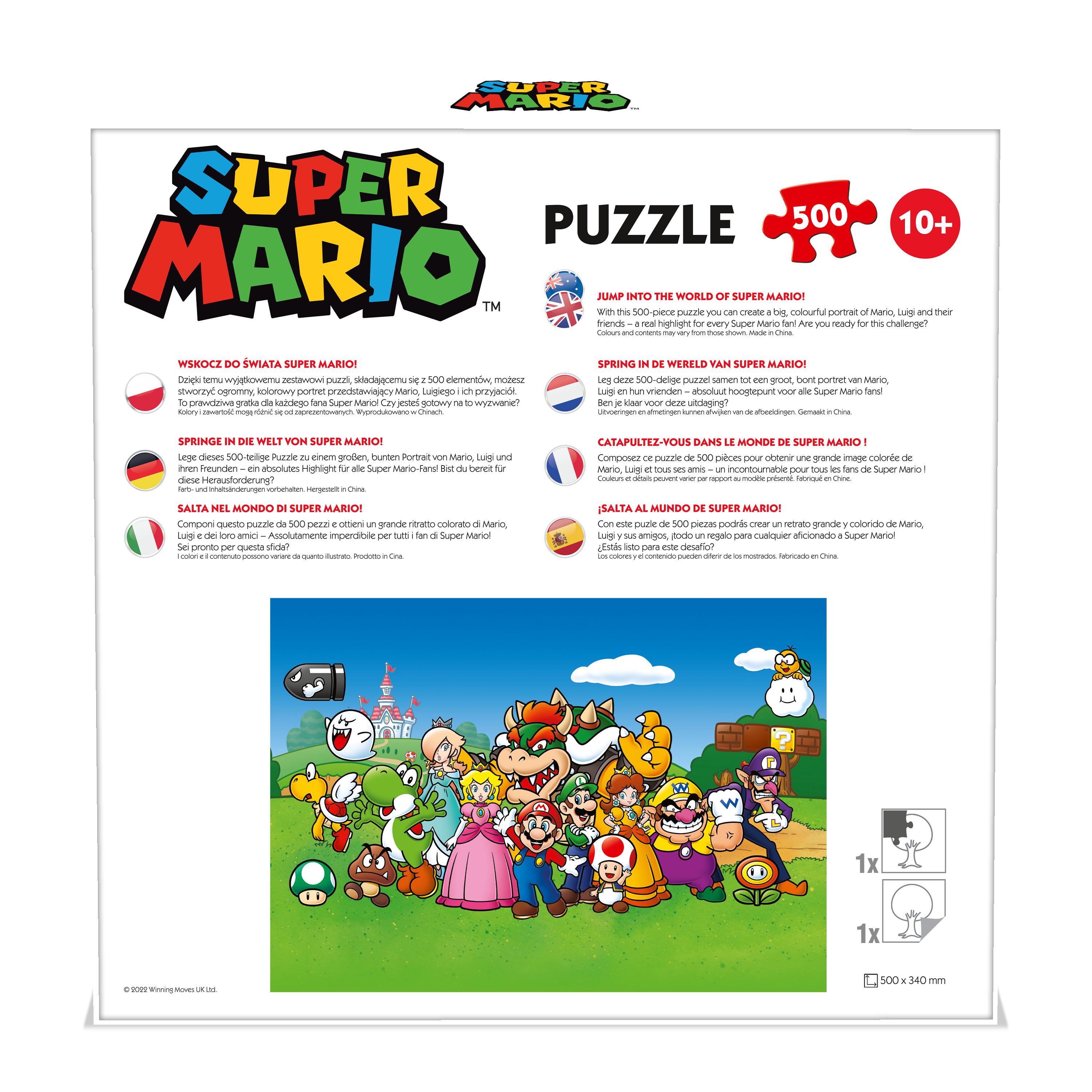Voir la diapositive 7 : WINNING MOVES Puzzle 500 pièces Super Mario and Friends
