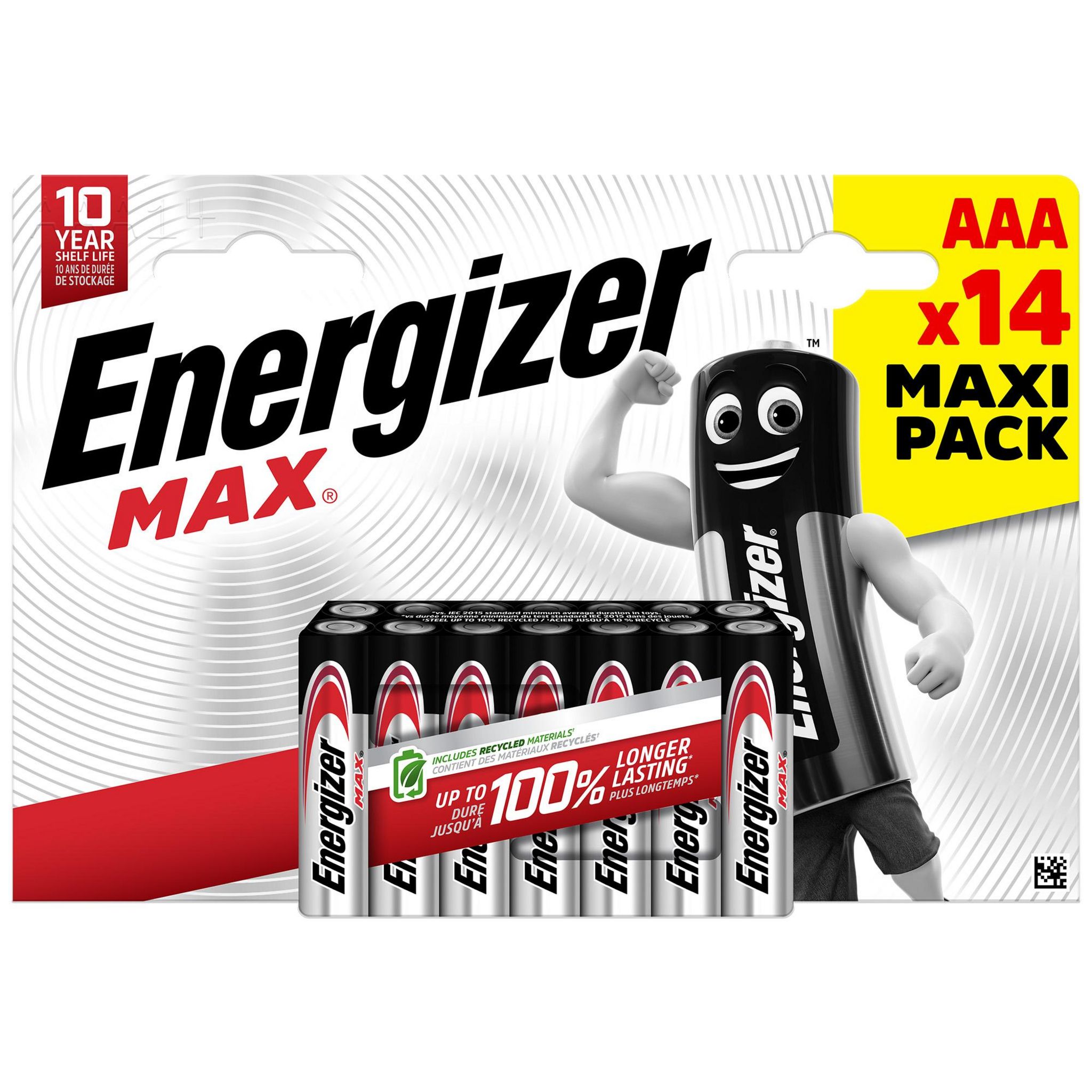 ENERGIZER lot de 14 Piles alcalines max AAA/LR03