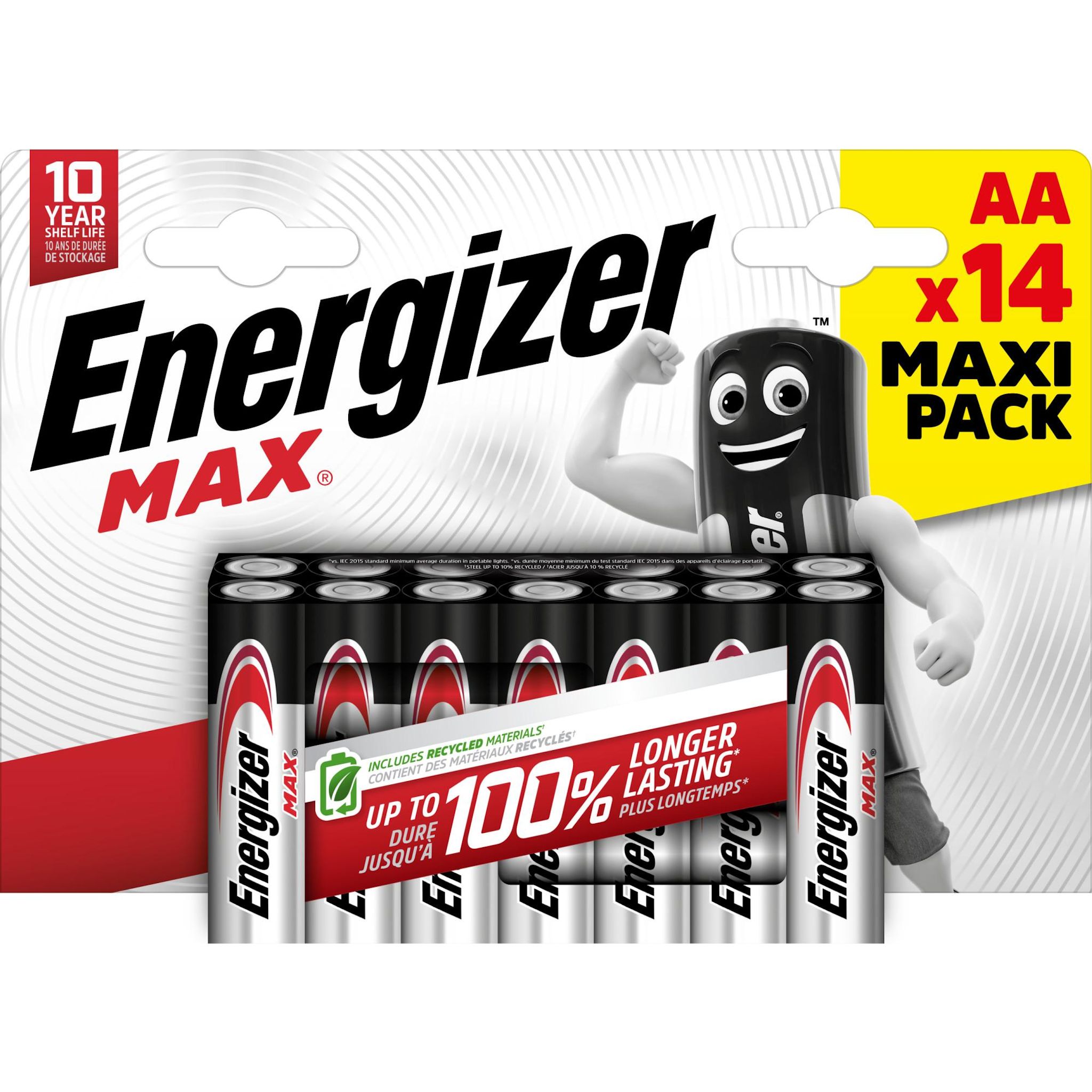 ENERGIZER Lot de 14 Piles alcalines max AA/LR06