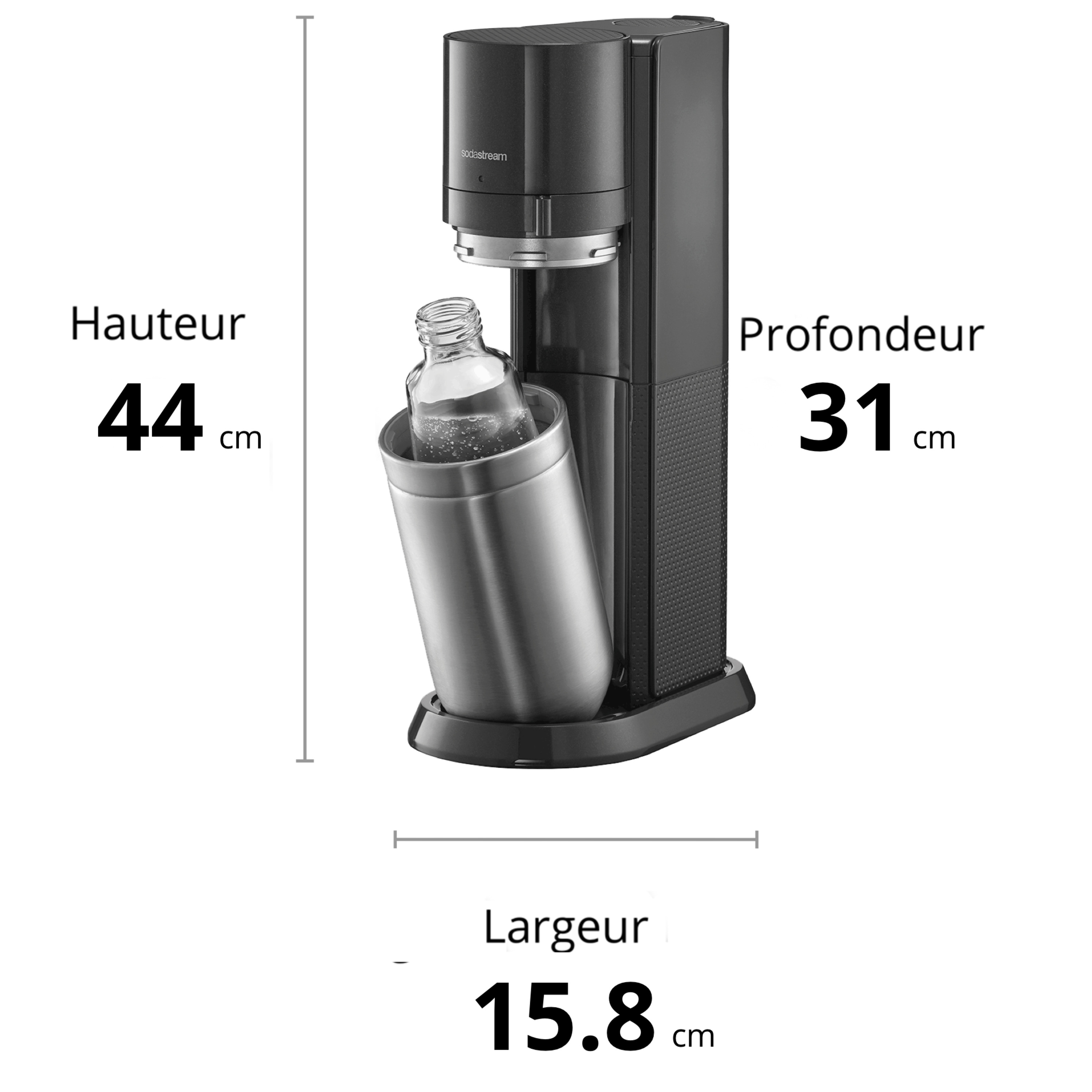 Voir la diapositive 8 : SODASTREAM Machine de gazéification DUO - Noir