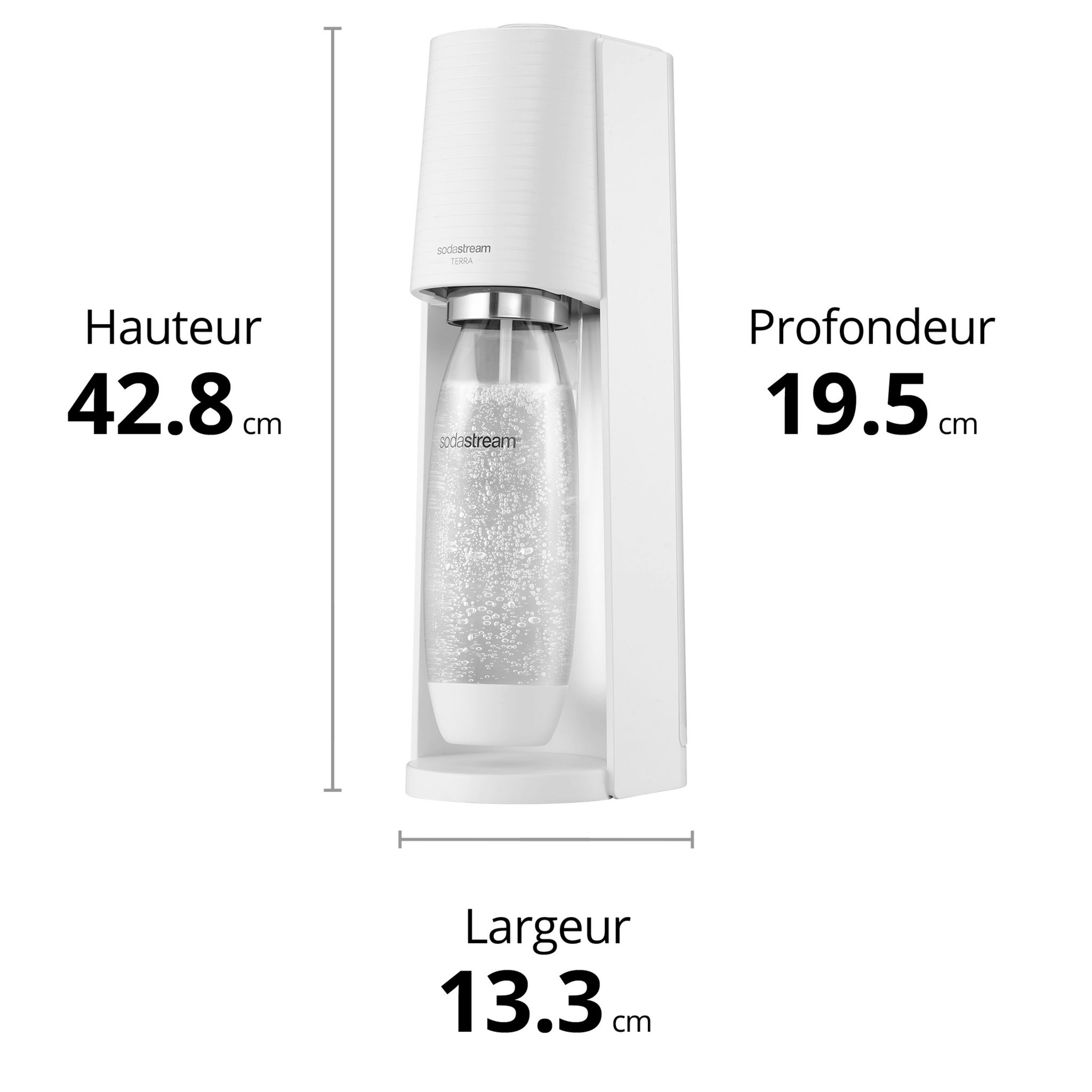 Voir la diapositive 8 : SODASTREAM Machine de gazéification TERRA - Blanc