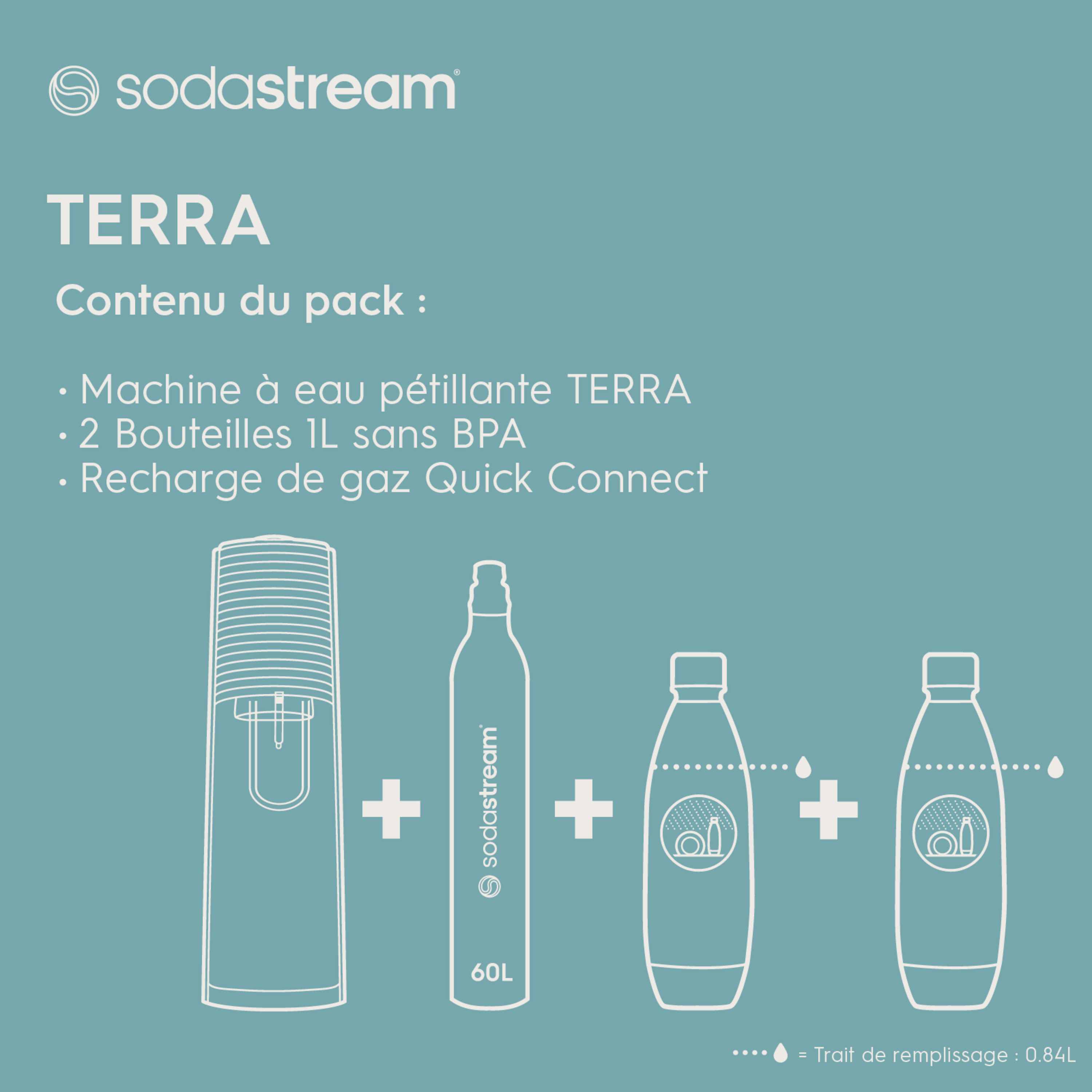 Voir la diapositive 4 : SODASTREAM Machine de gazéification TERRA - Noir