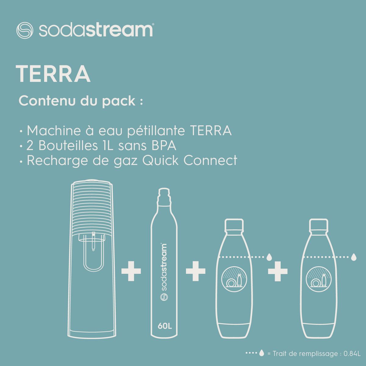 SODASTREAM Machine de gazéification TERRA - Noir