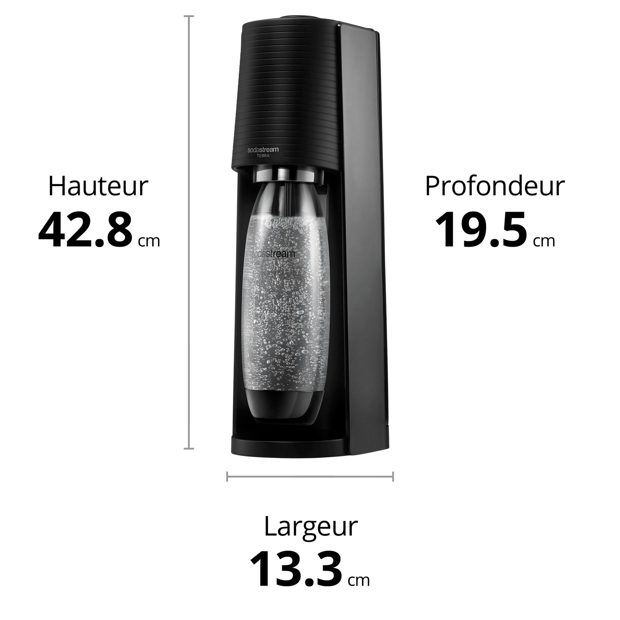 Voir la diapositive 8 : SODASTREAM Machine de gazéification TERRA - Noir