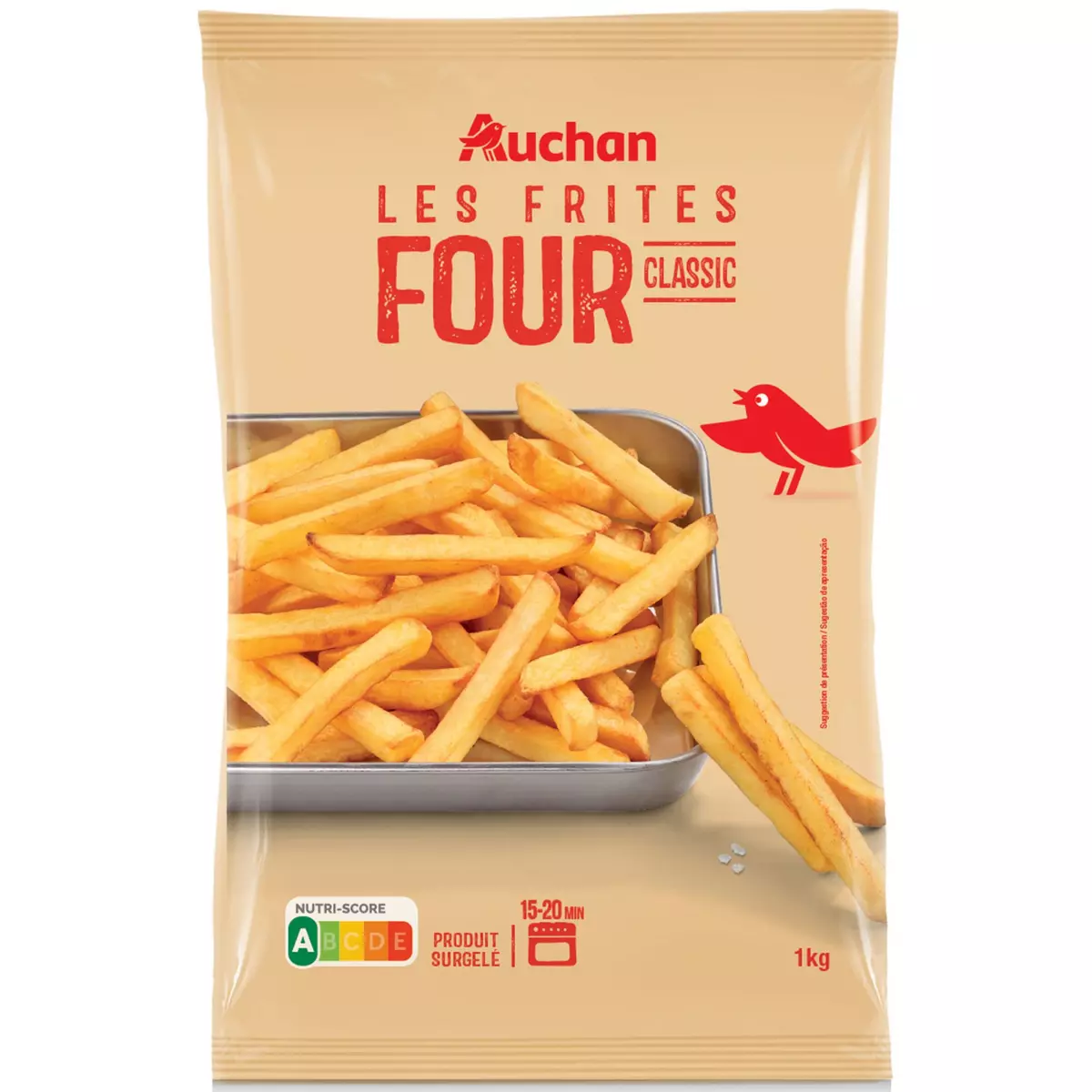 AUCHAN Frites au four classique 1kg