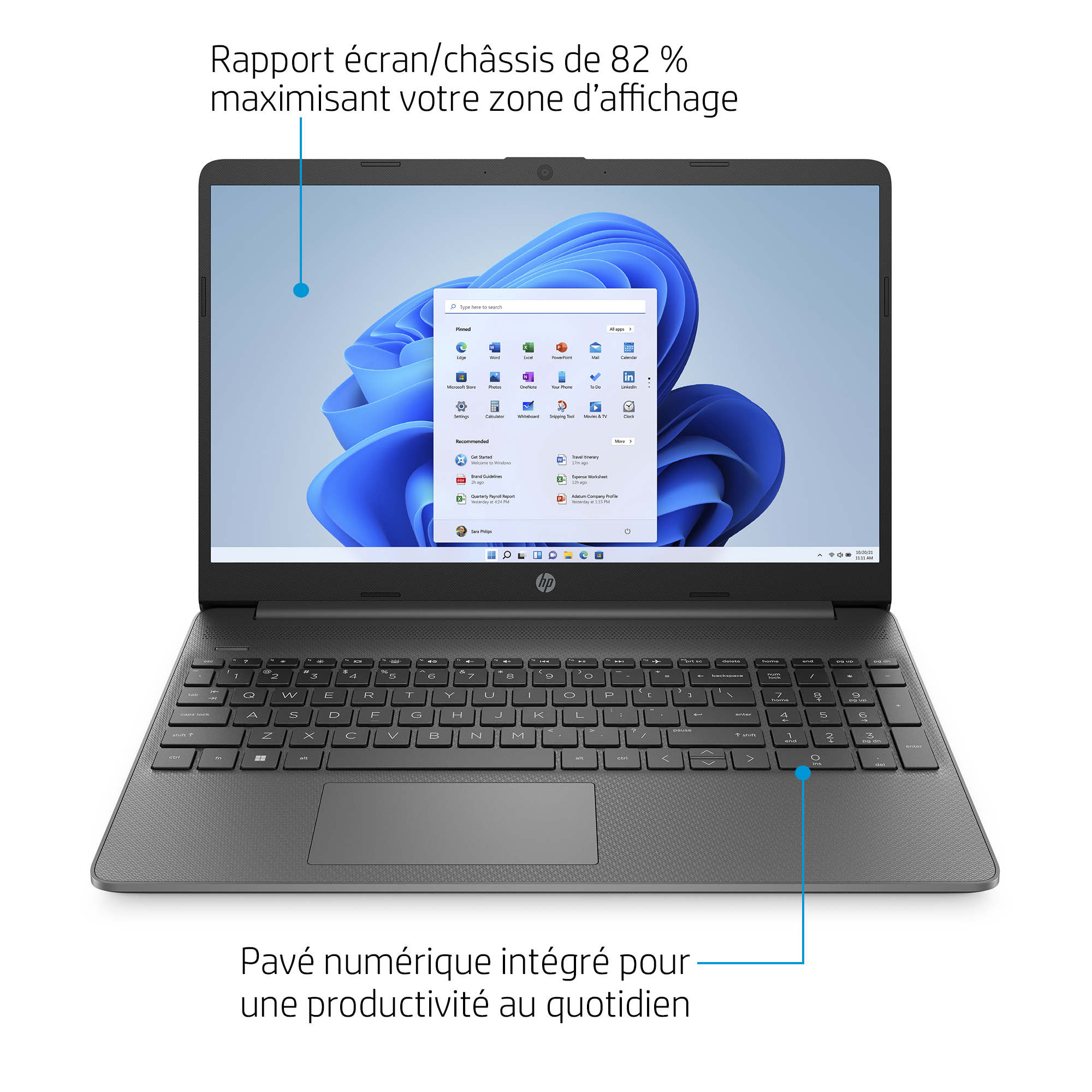 Voir la diapositive 4 : HP Ordinateur portable 15S-FQ0031NF