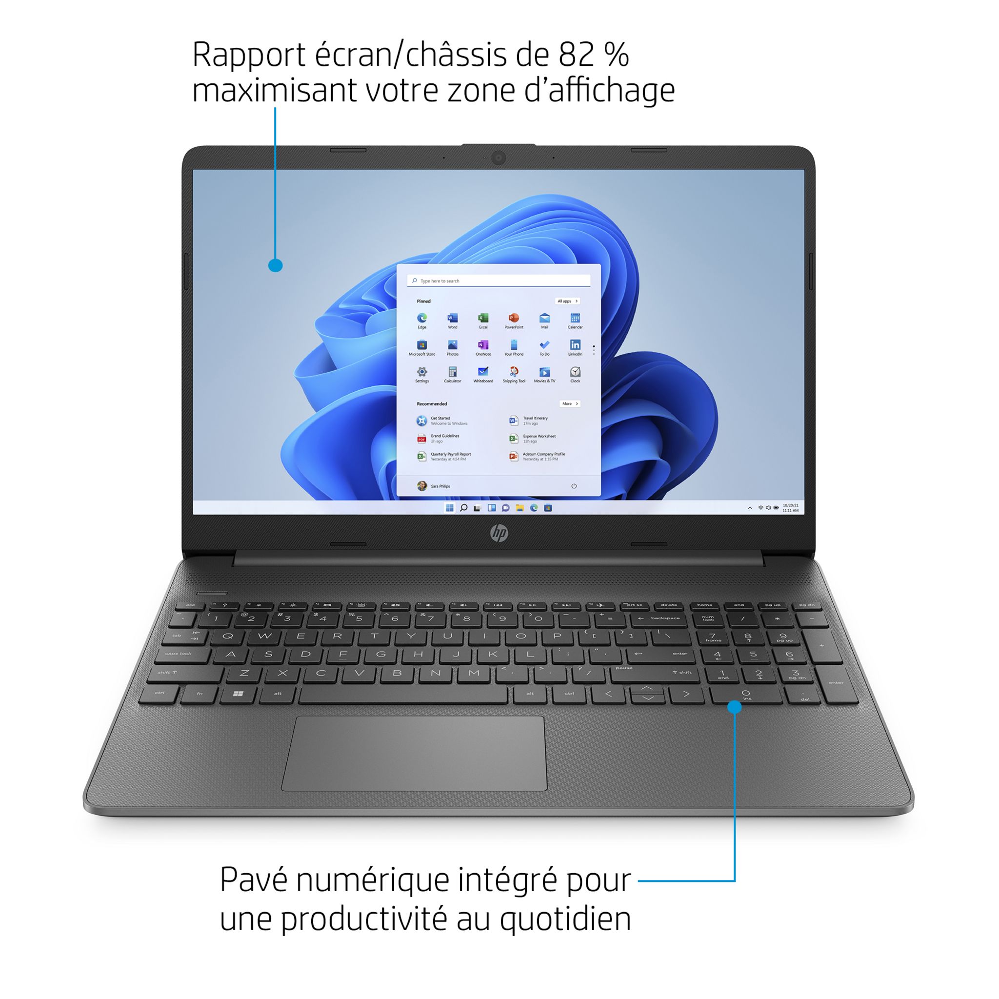 Voir la diapositive 4 : HP Ordinateur portable 15S-FQ0031NF