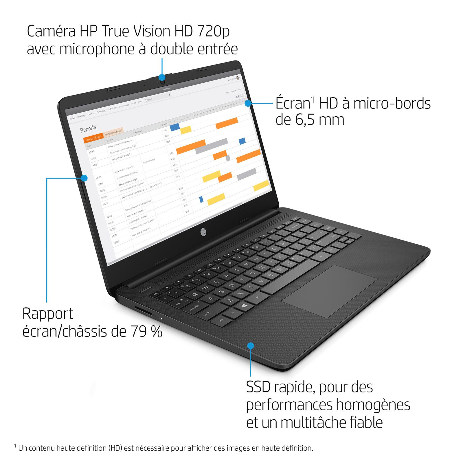 Voir la diapositive 5 : HP Ordinateur portable 14S-DQ3007NF 