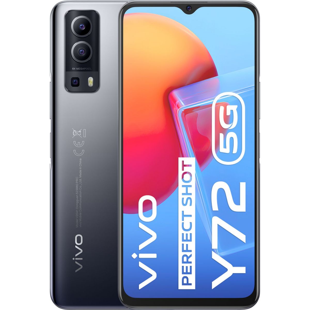 VIVO Smartphone Y72  5G Noir 128 Go  