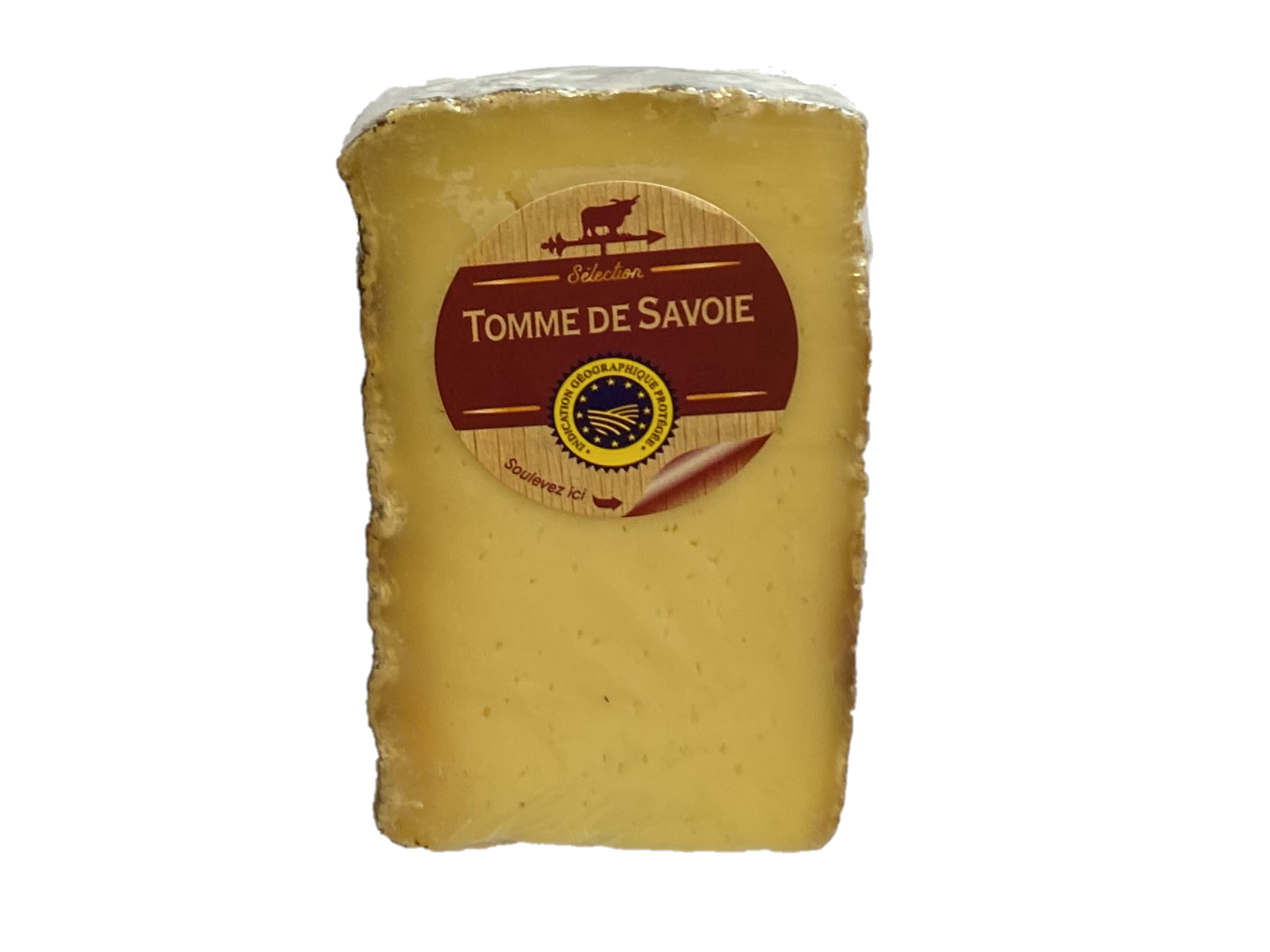 Voir la diapositive 2 : FROMAGE A LA COUPE Tomme de Savoie IGP 120g