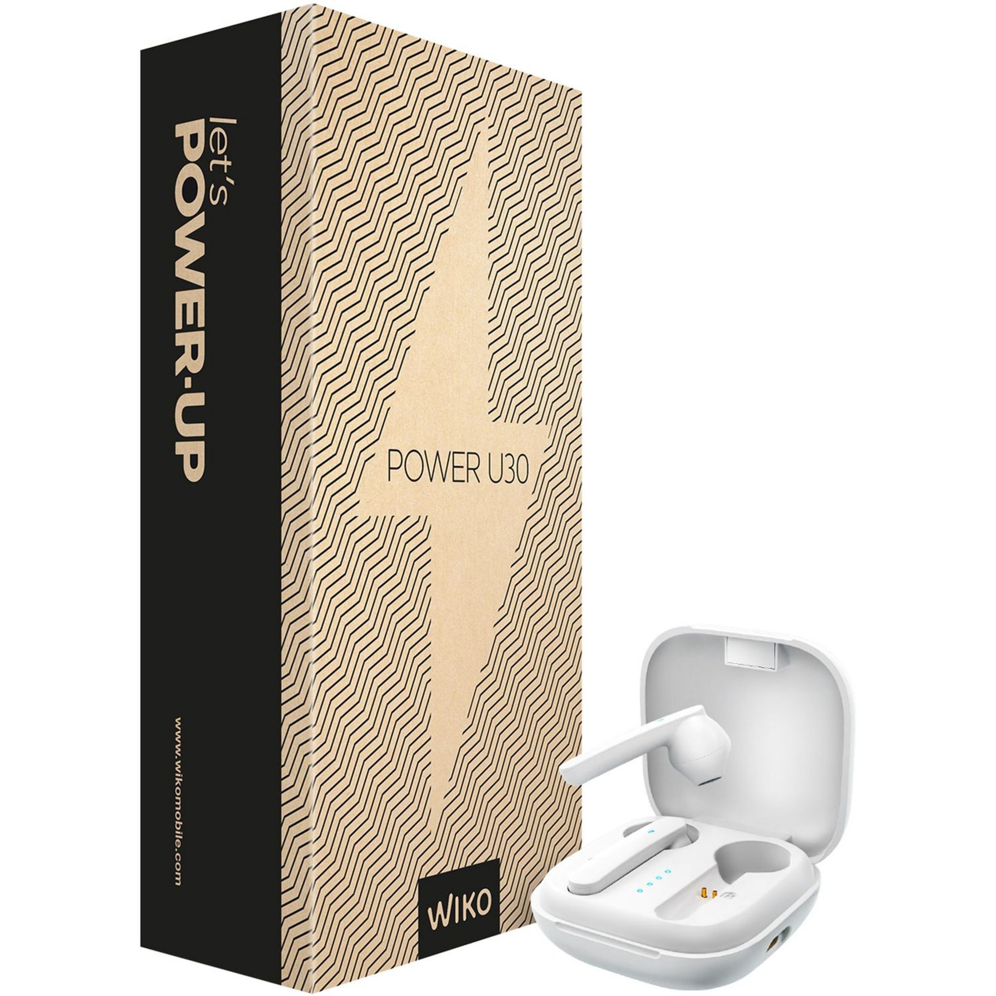 Voir la diapositive 2 : WIKO Smartphone Power U30 4G 128 Go Menthe + Ecouteurs WiBuds Pocket blancs