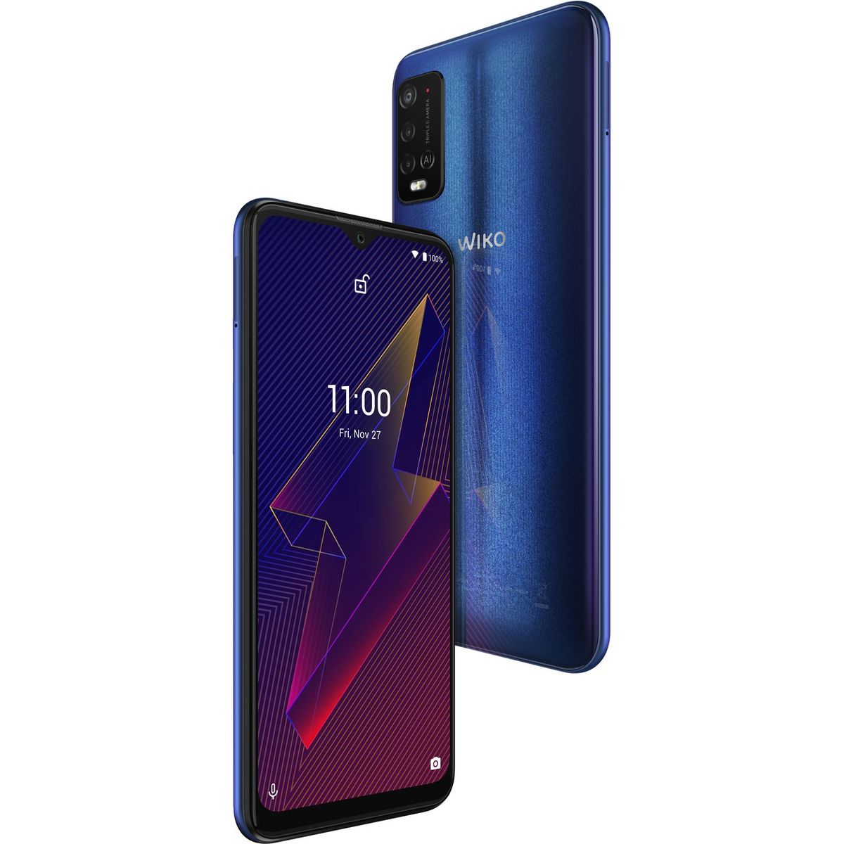 WIKO Smartphone Power U20  4G  64 Go  6.82 pouces  Bleu  Double Nano Sim