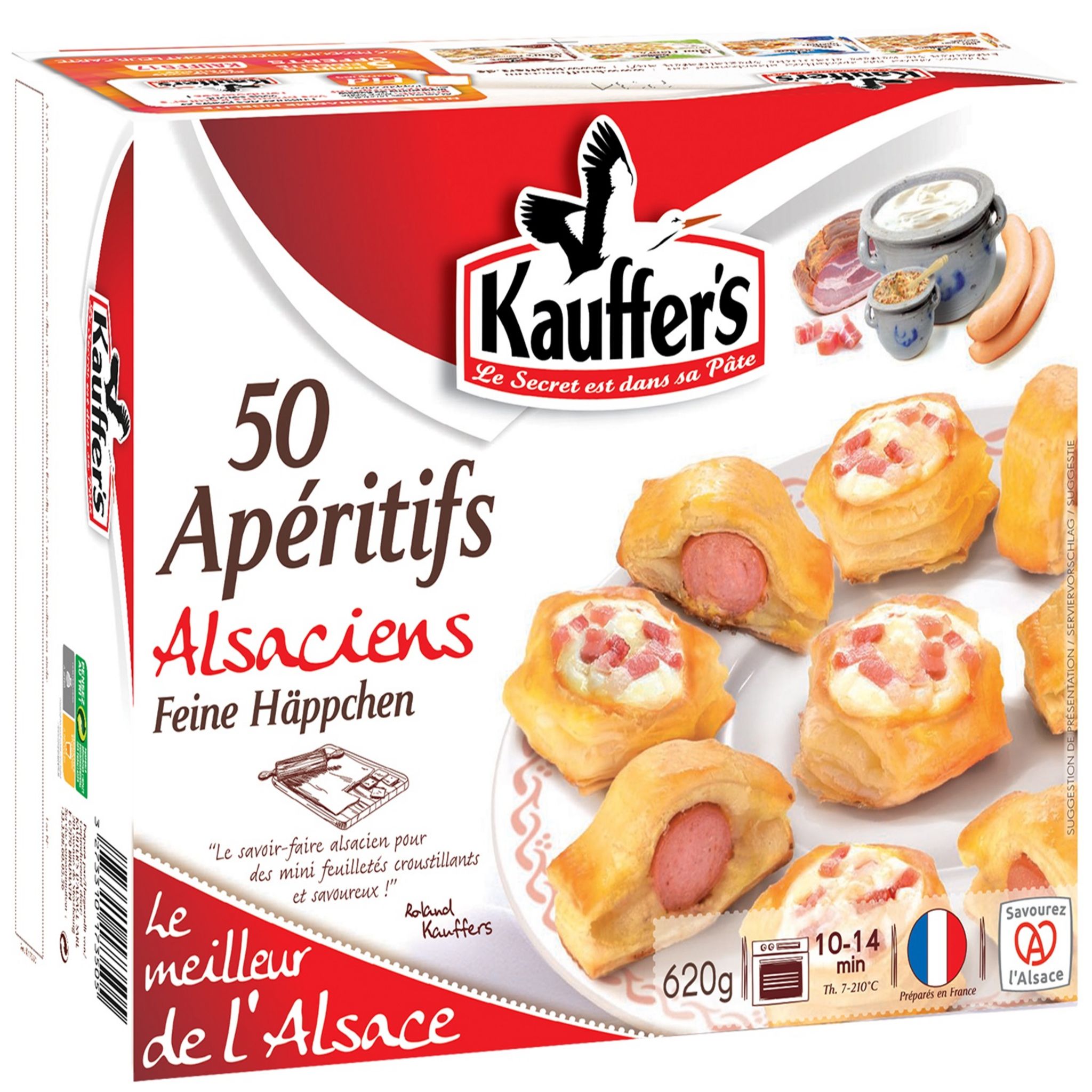 KAUFFER'S Mini feuilleté apéritifs 50 pièces 620g
