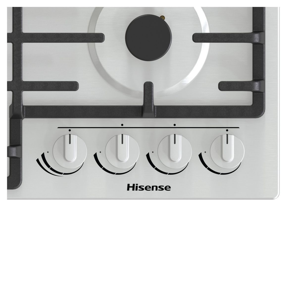 HISENSE Table de cuisson à gaz GM663X, 60 cm, 4 foyers