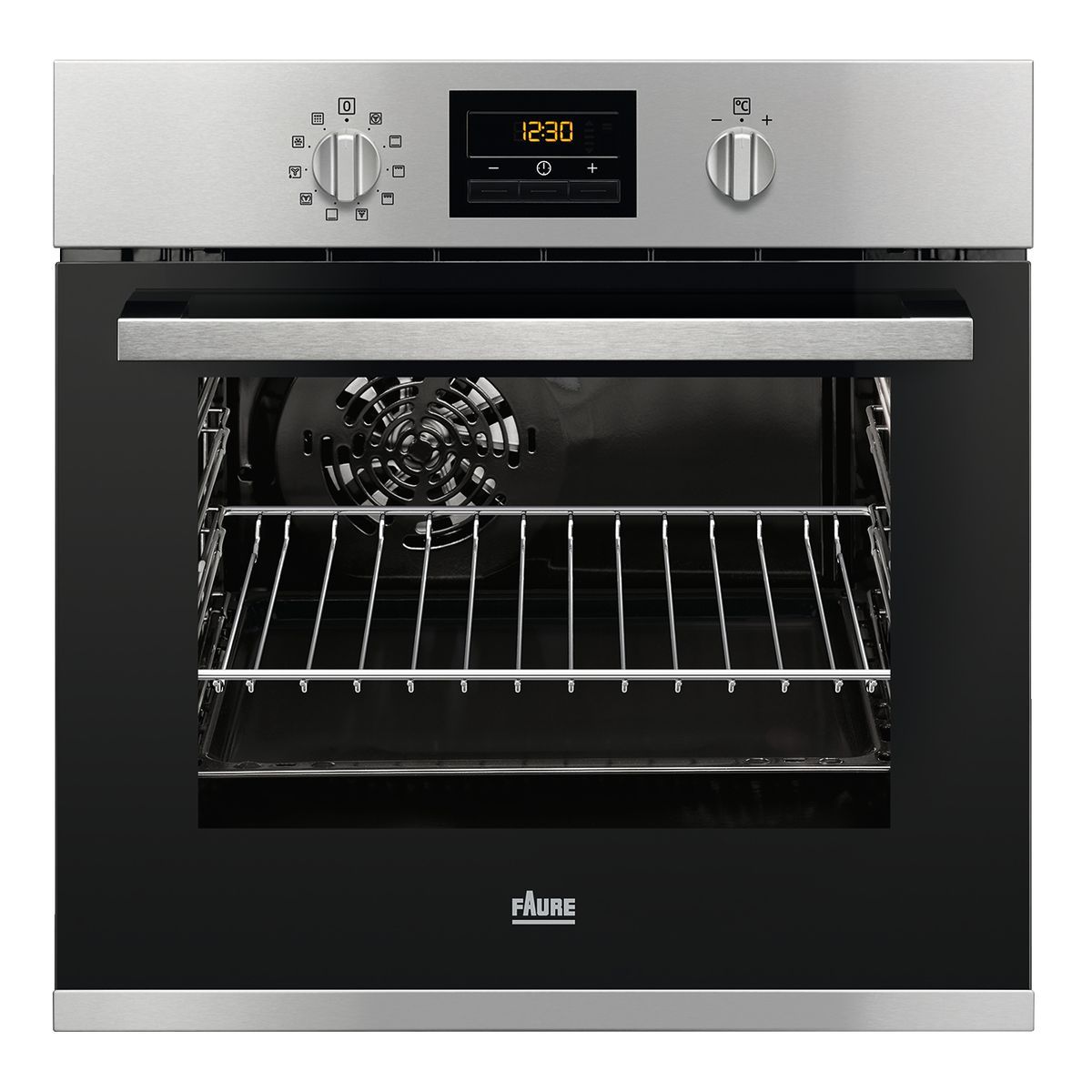 FAURE Four encastrable FZP37901XU, 57 L, Multifonction, Chaleur tournante pulsée, Nettoyage pyrolyse