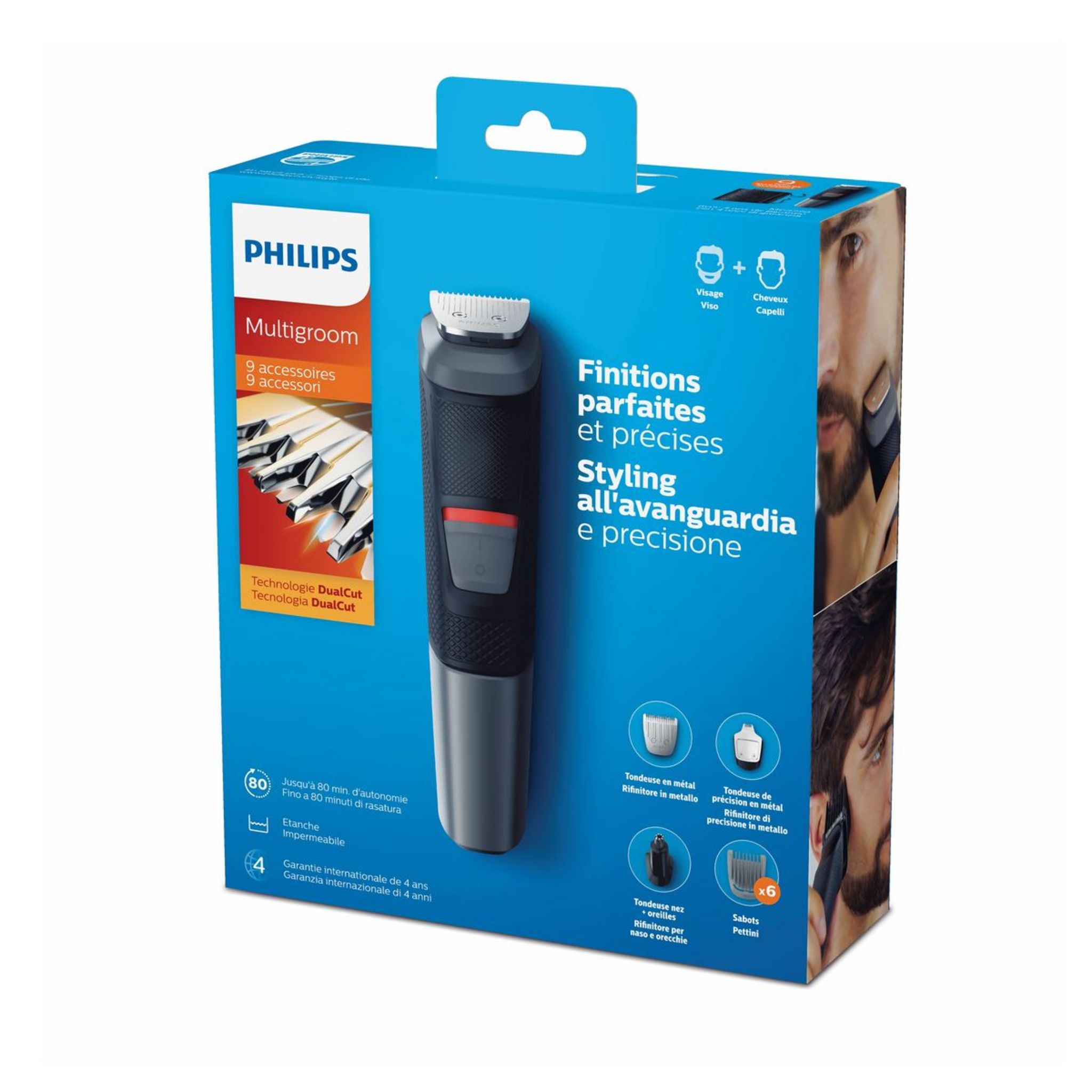 Voir la diapositive 10 : PHILIPS Tondeuse 9 en 1 MG5720/15 - Gris