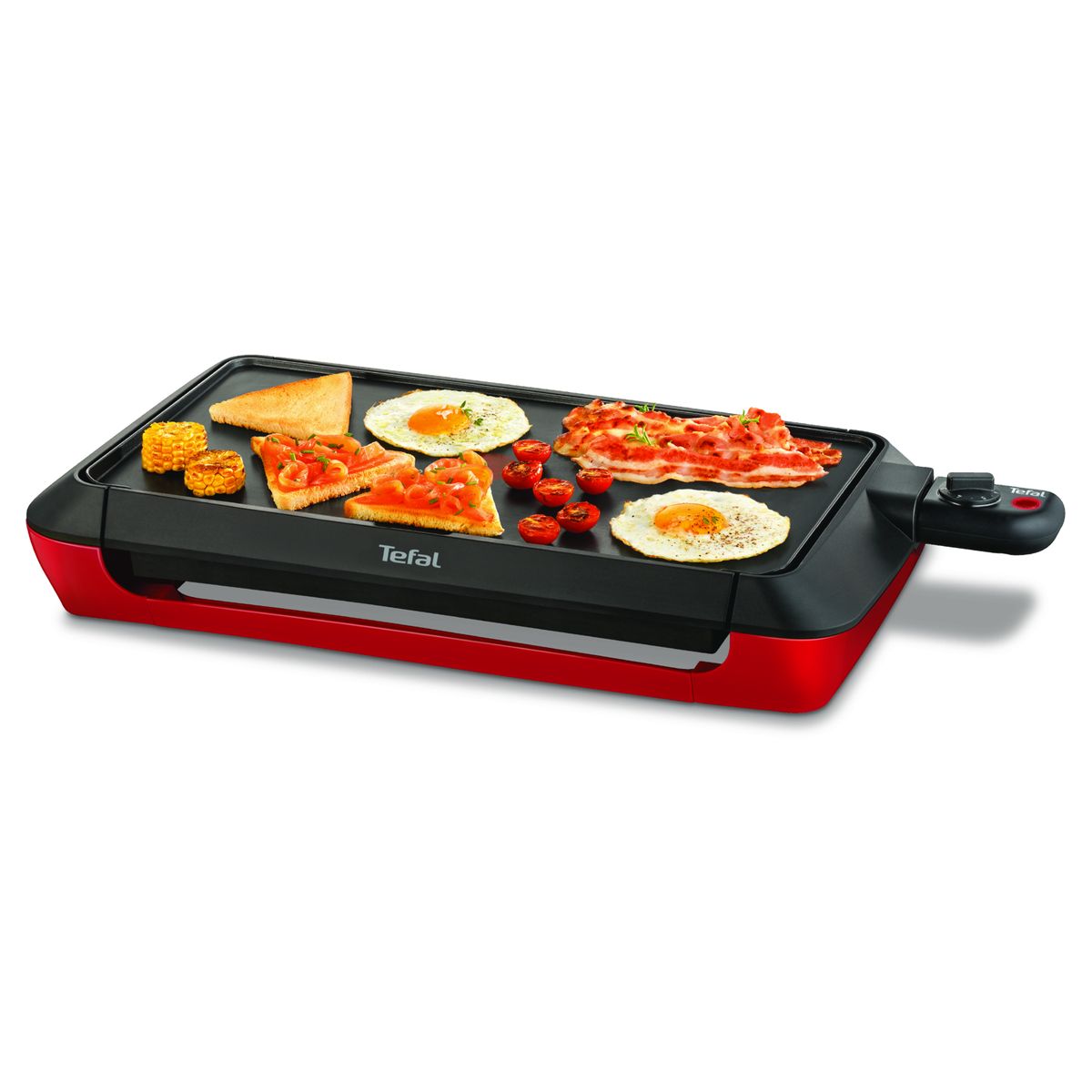 Voir la diapositive 2 : TEFAL Plancha électrique CB660501 - Rouge