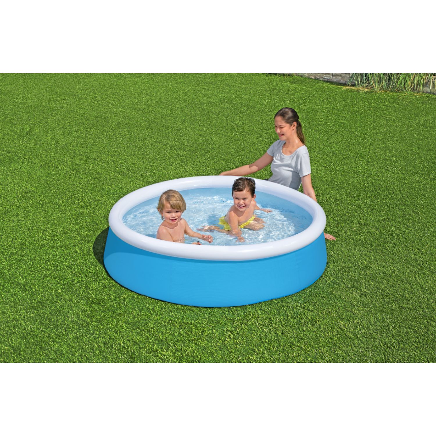 Voir la diapositive 2 : BESTWAY Piscine autoportée My First Piscine hors sol 152 x 38 cm - Bleu