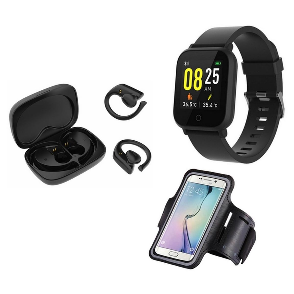 BLAUPUNKT Pack Montre connectée + Brassard + écouteurs sans fil - BLP6251