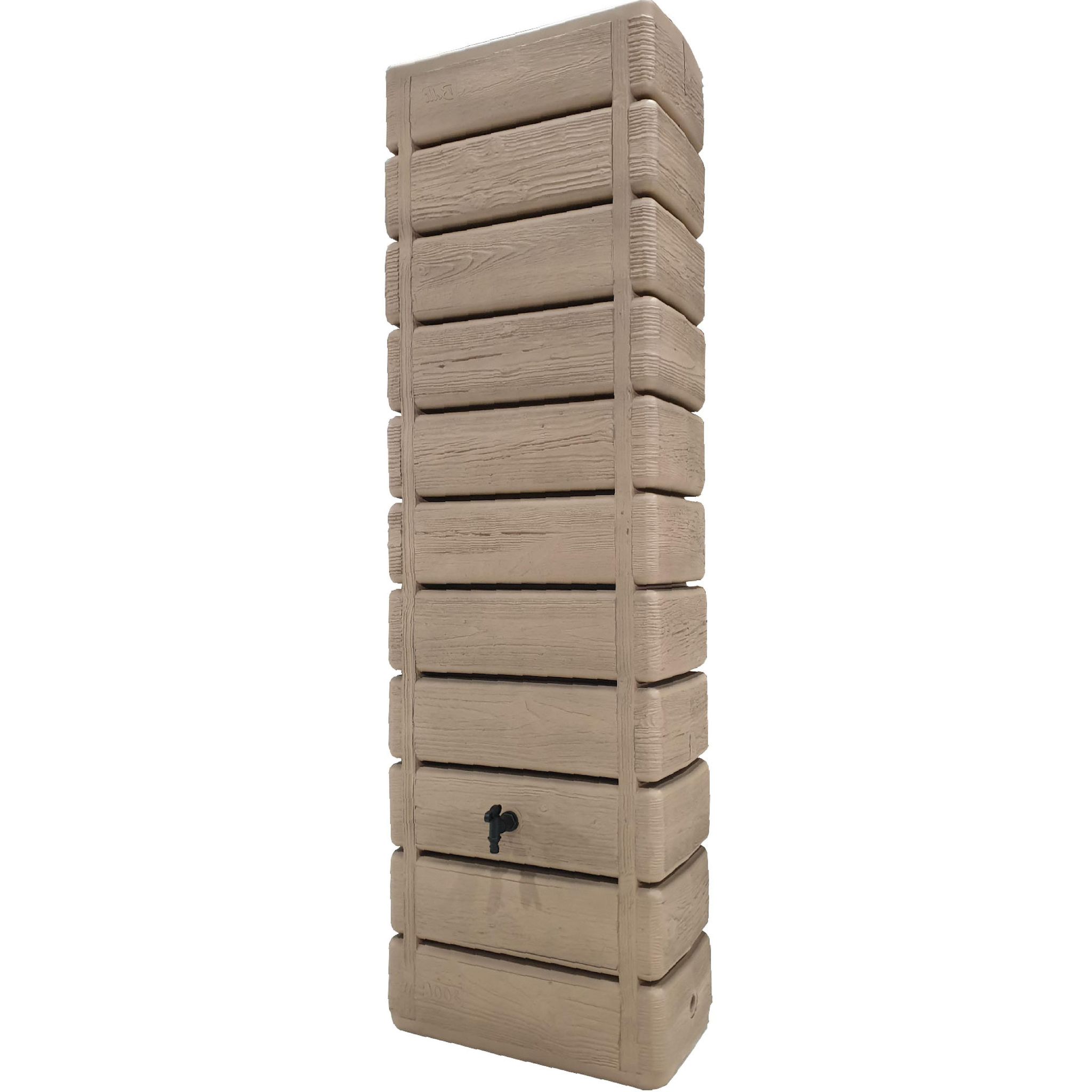 BELLI Récupérateur a eau mural woody300l imitation bois av couv