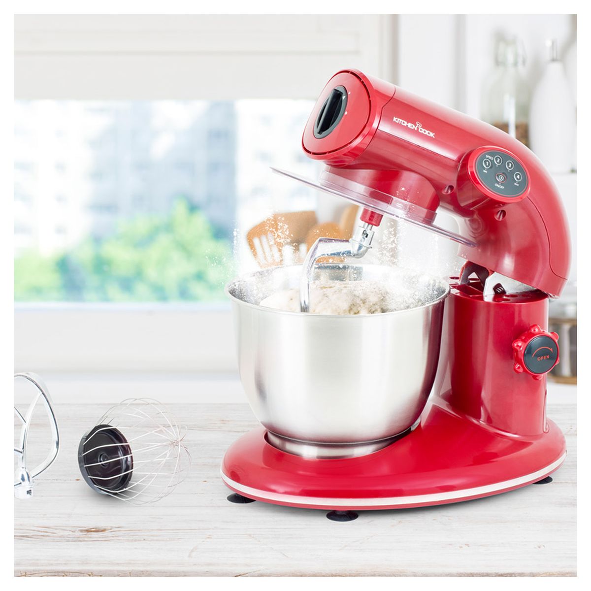 Voir la diapositive 14 : KITCHENCOOK Robot pâtissier AK80 - Rouge