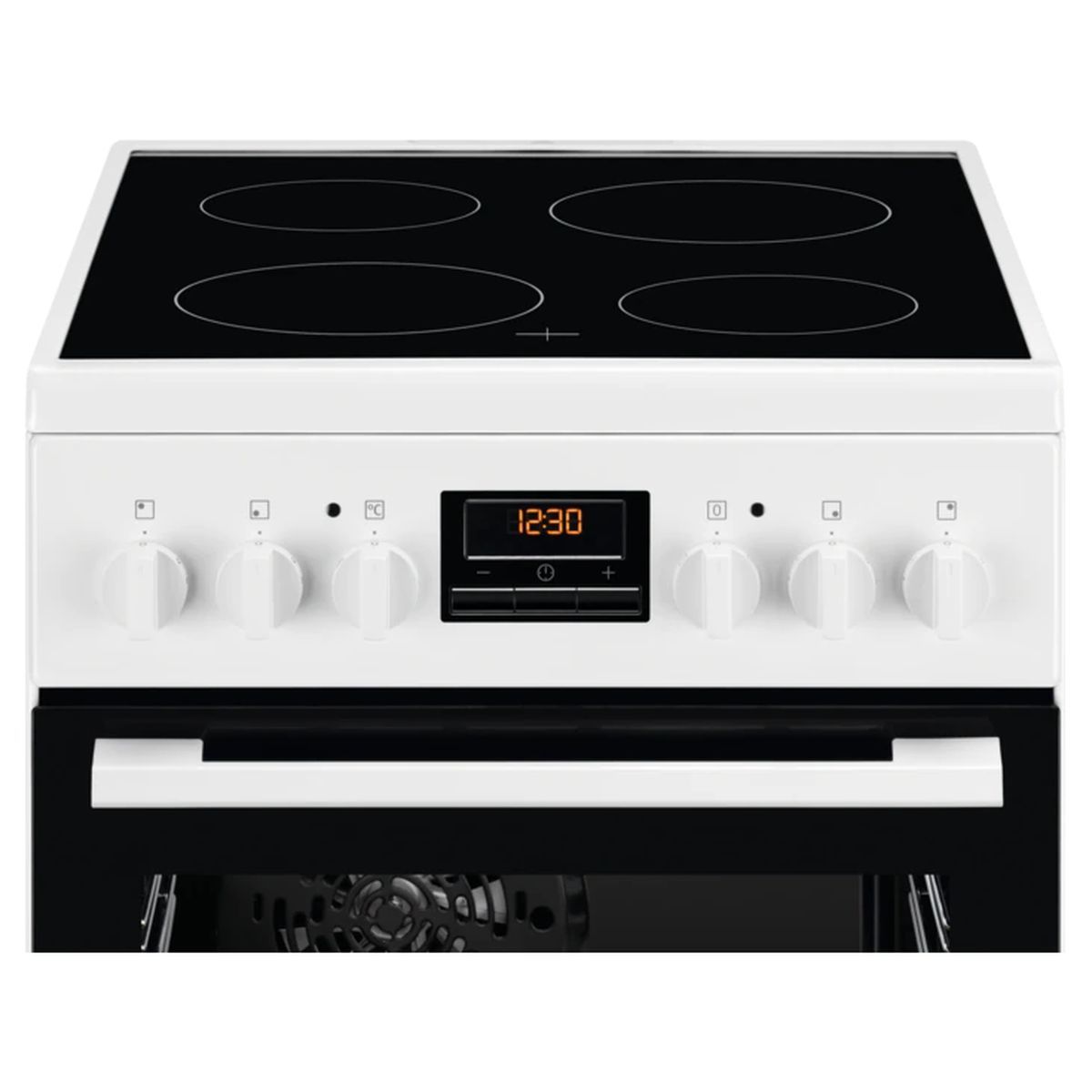ELECTROLUX Cuisinière mixte KR524288W, 50 cm, 4 foyers vitrocéramique, Four multifonction